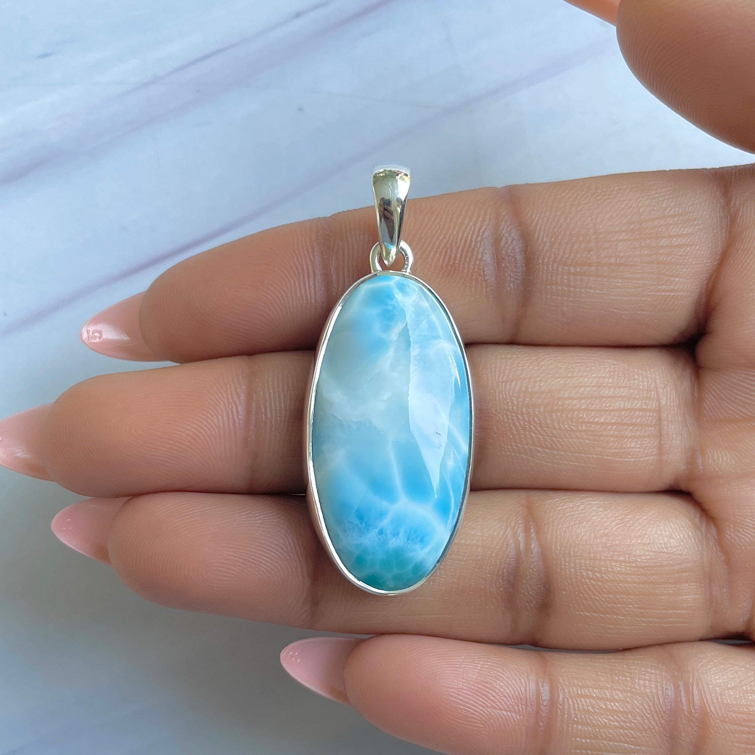 Larimar Pendant-(LAR-P-1579.)