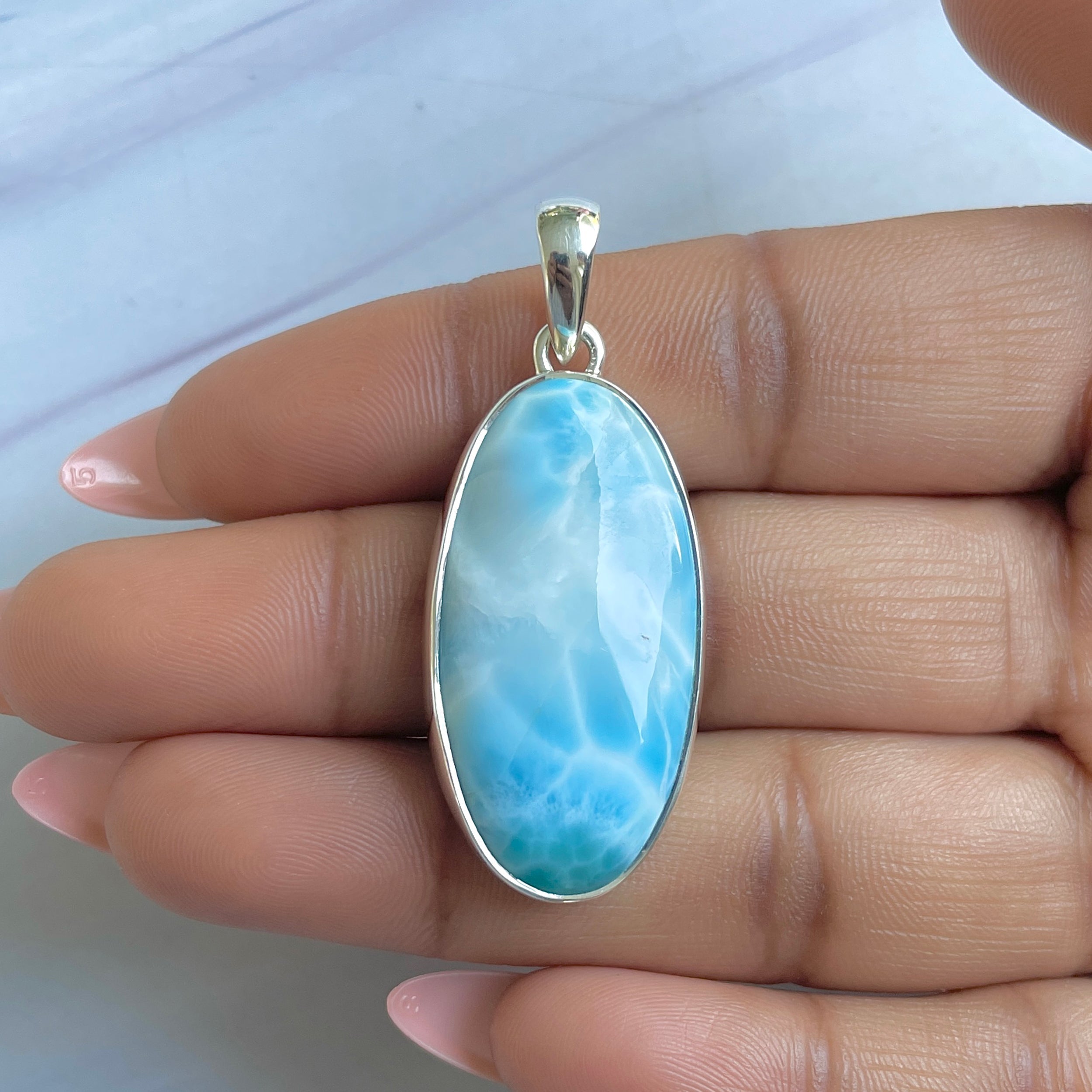 Larimar Pendant-(LAR-P-1579.)