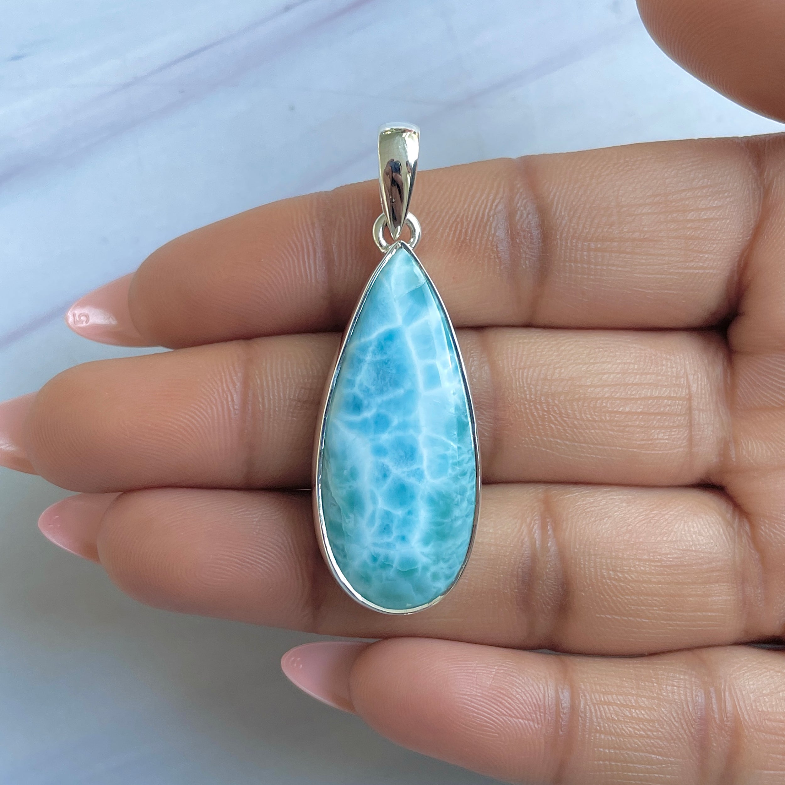 Larimar Pendant-(LAR-P-1580.)