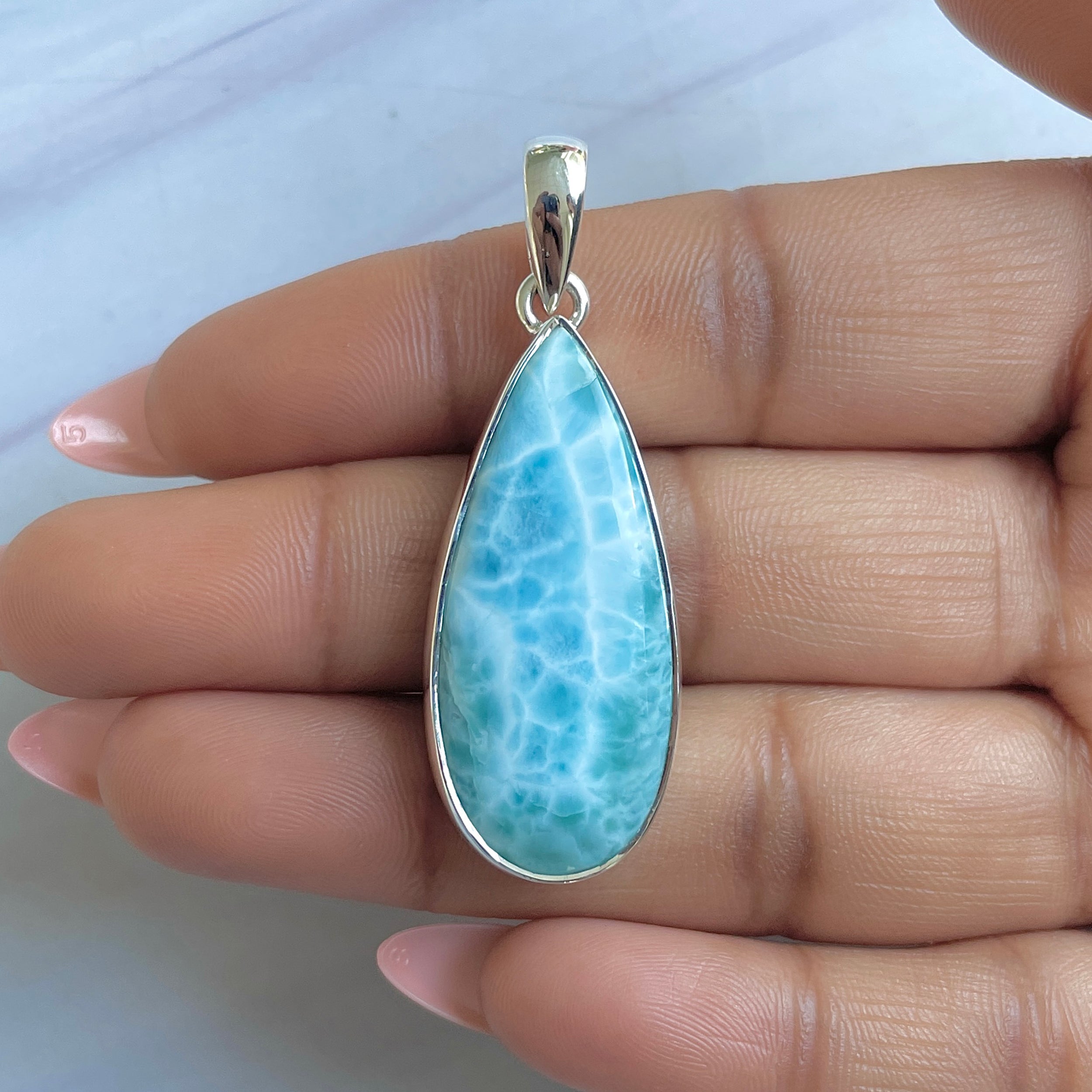 Larimar Pendant-(LAR-P-1580.)