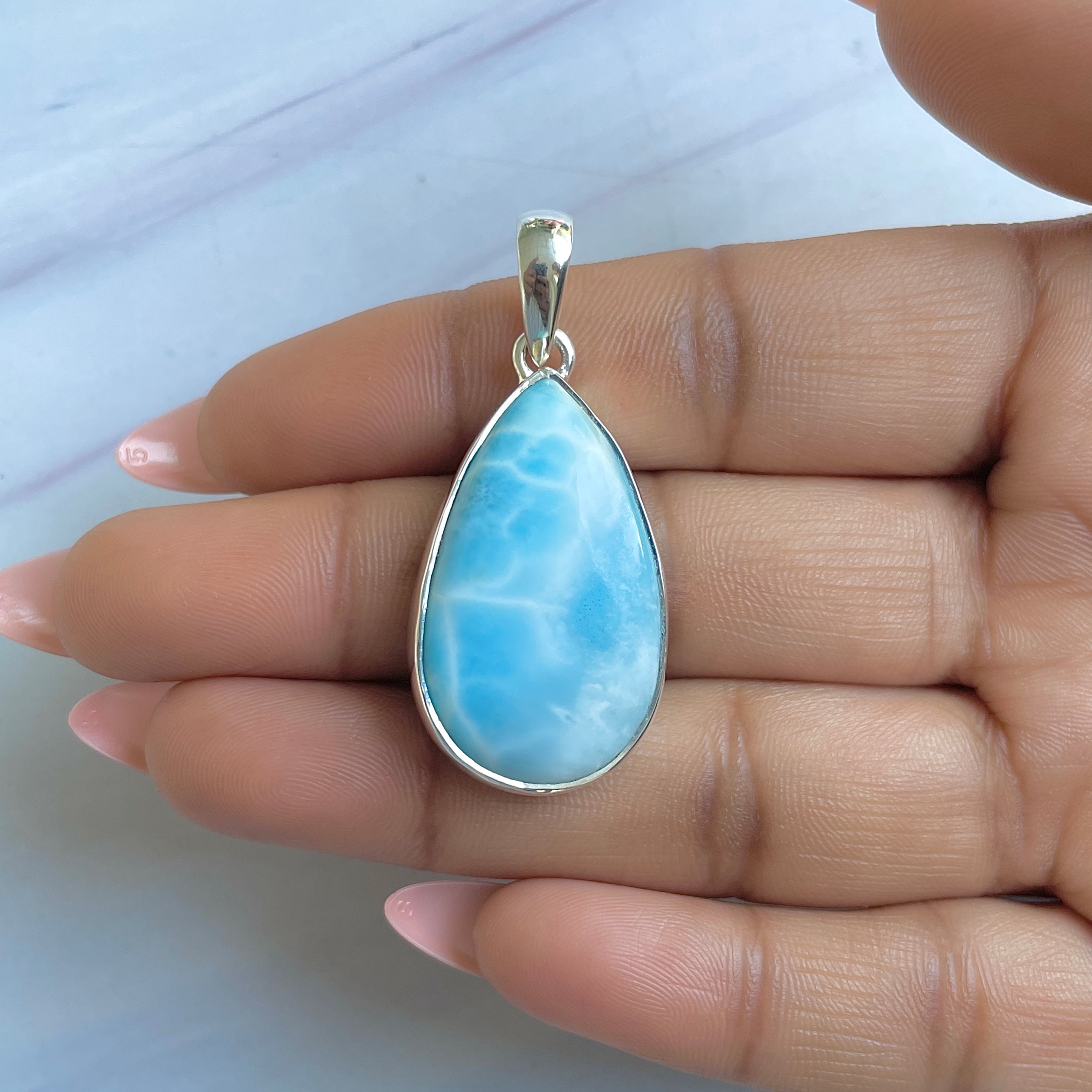 Larimar Pendant-(LAR-P-1581.)