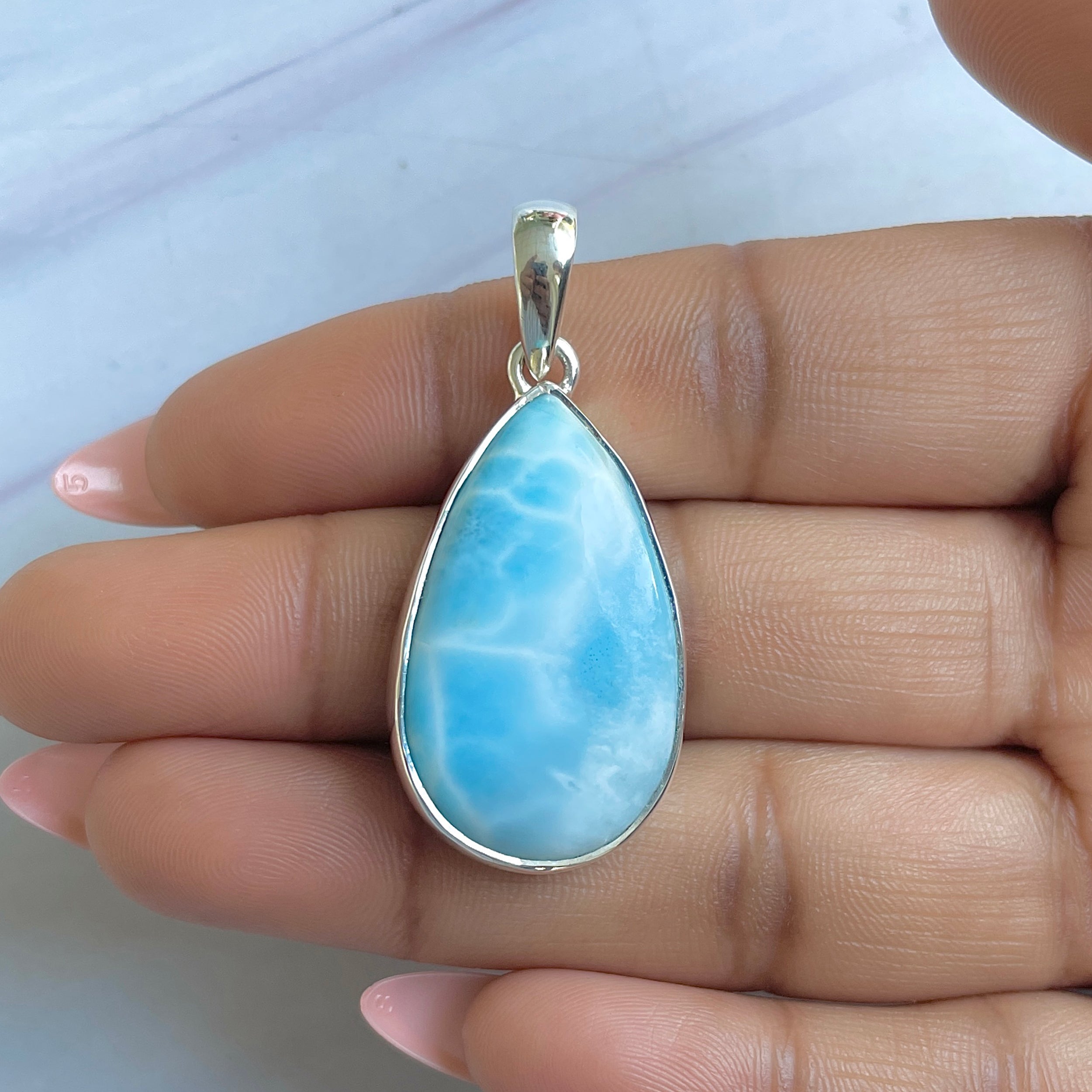 Larimar Pendant-(LAR-P-1581.)
