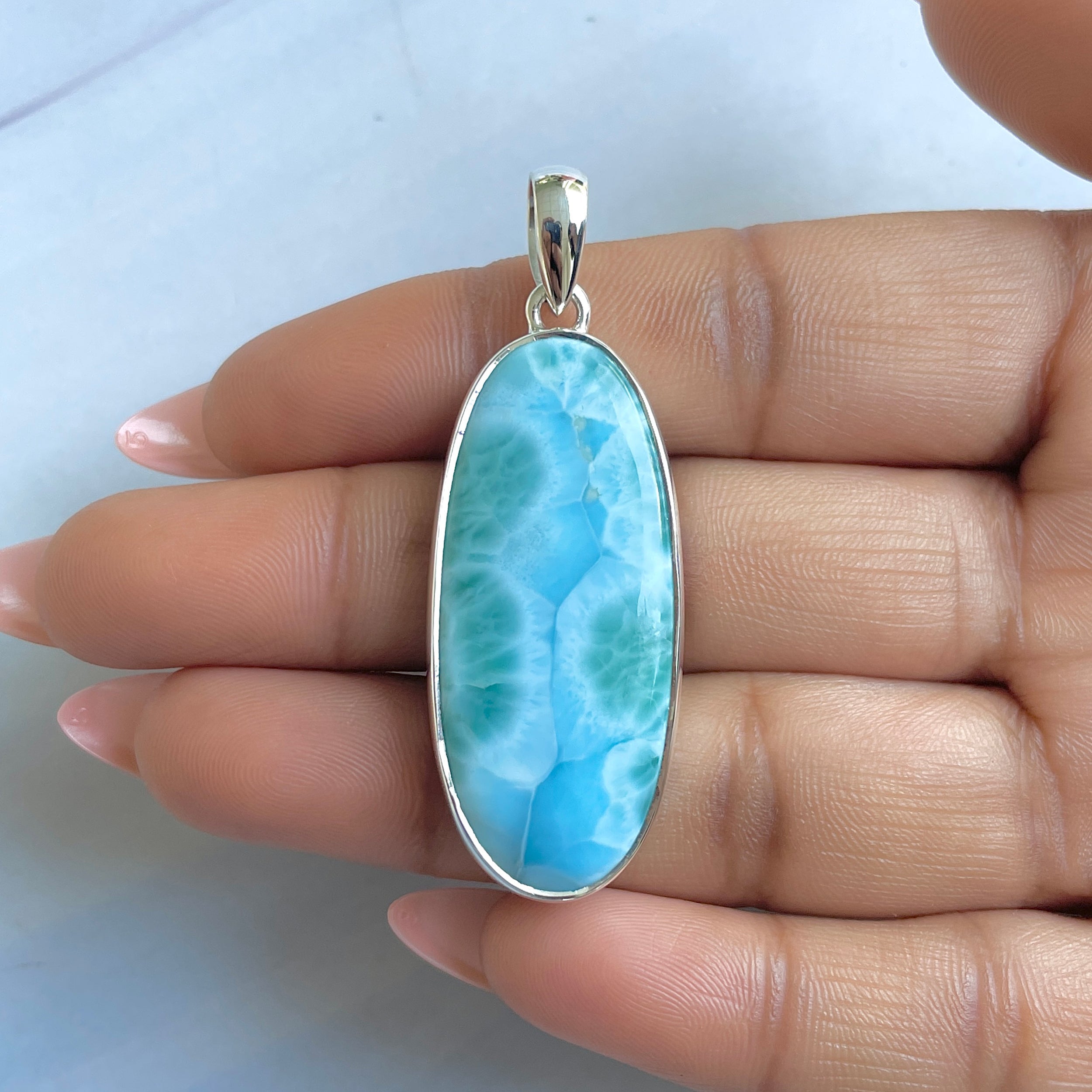 Larimar Pendant-(LAR-P-1582.)