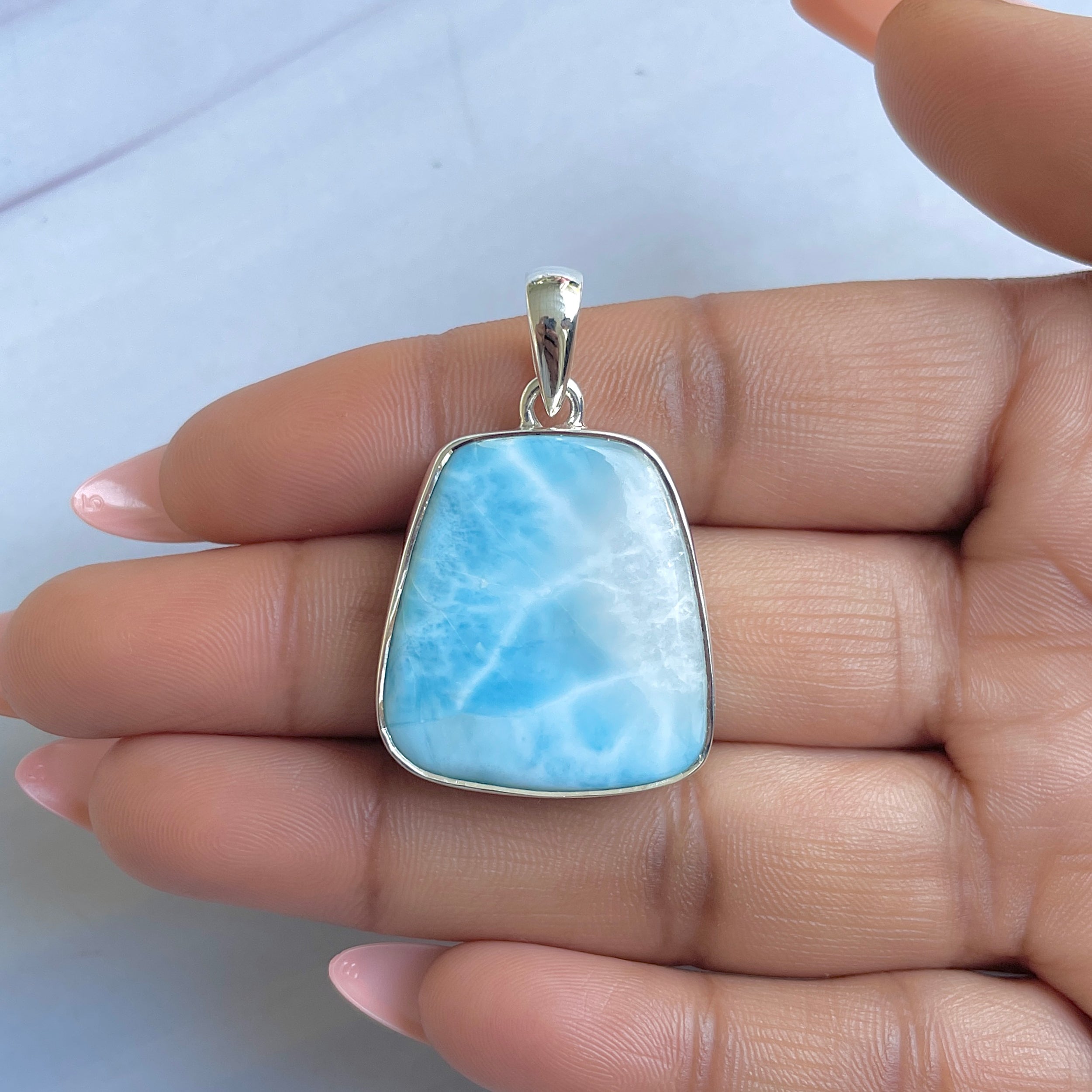 Larimar Pendant-(LAR-P-1584.)