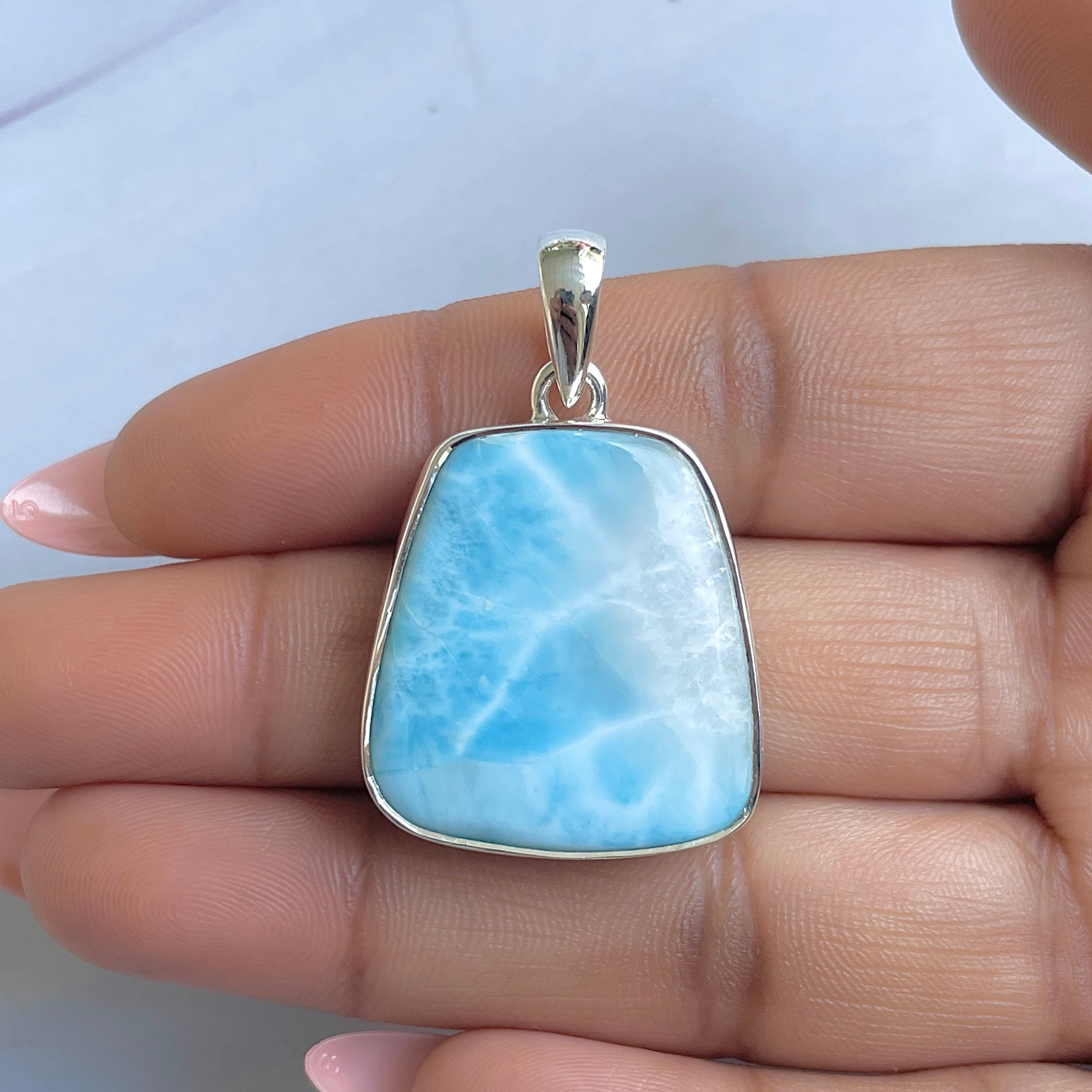 Larimar Pendant-(LAR-P-1584.)