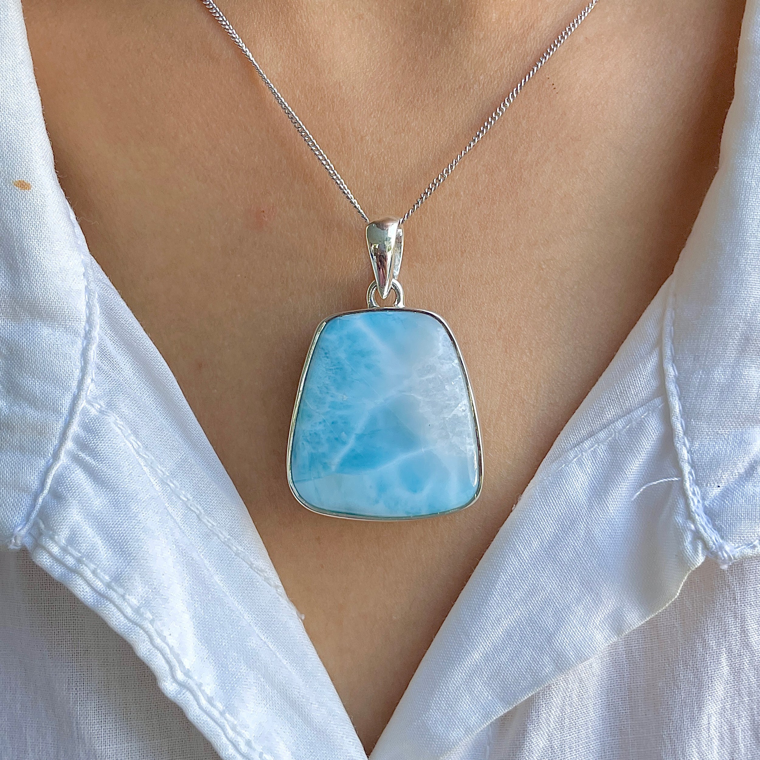 Larimar Pendant-(LAR-P-1584.)