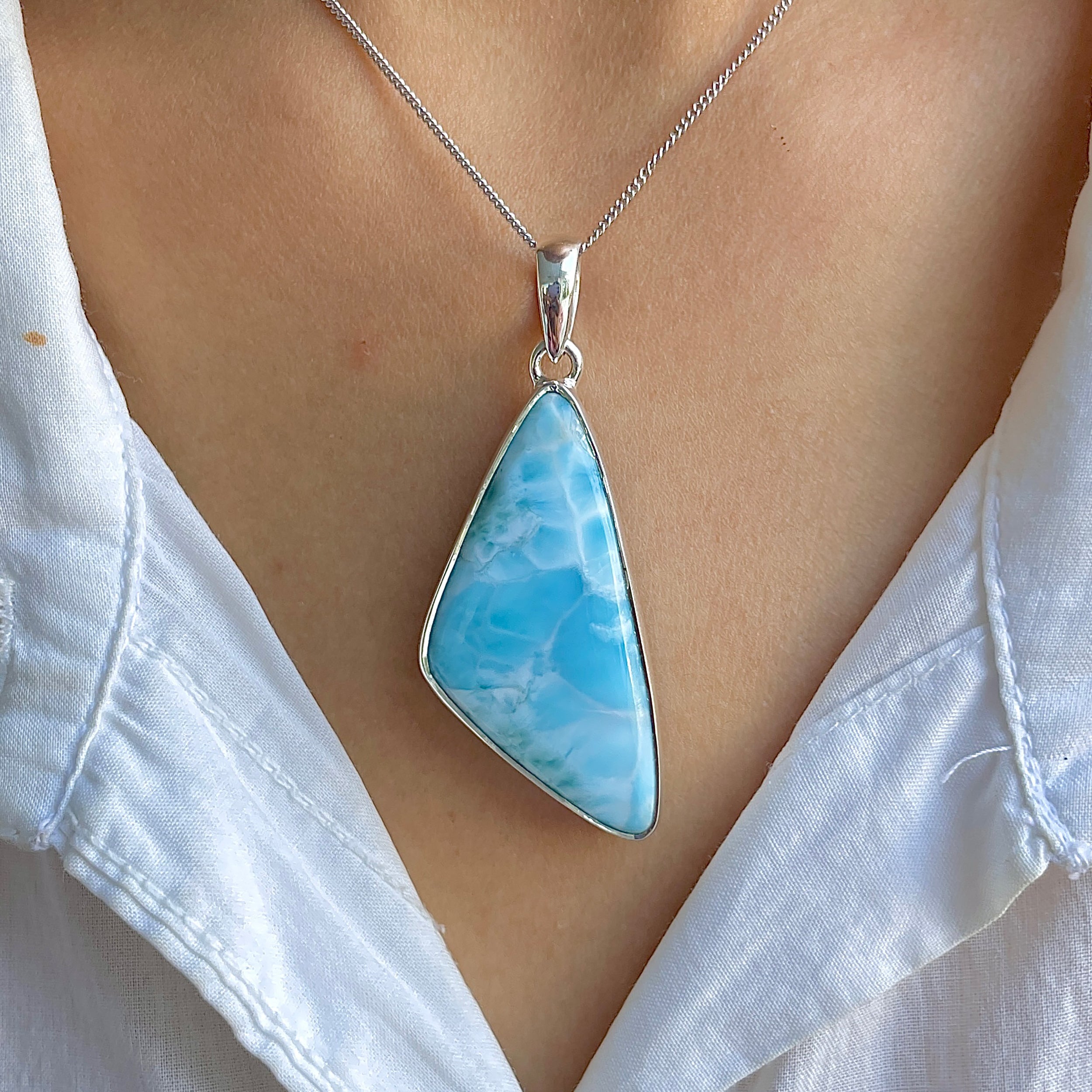 Larimar Pendant-(LAR-P-1585.)