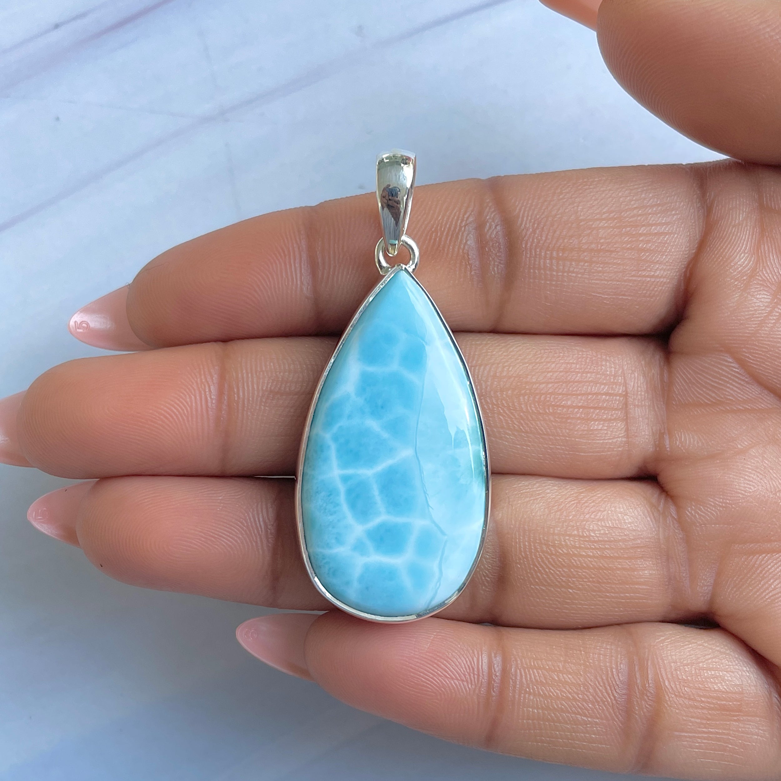Larimar Pendant-(LAR-P-1586.)