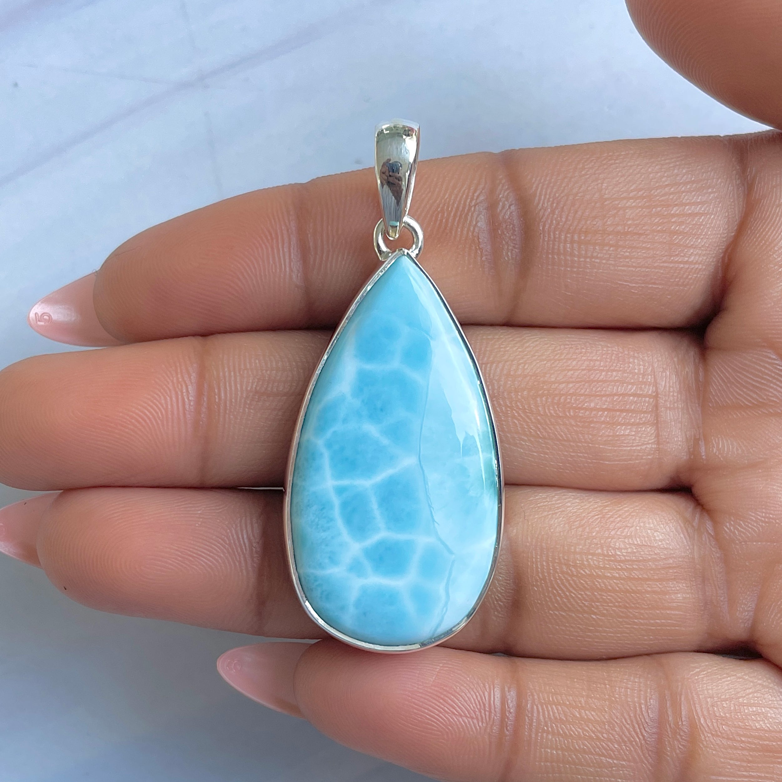 Larimar Pendant-(LAR-P-1586.)