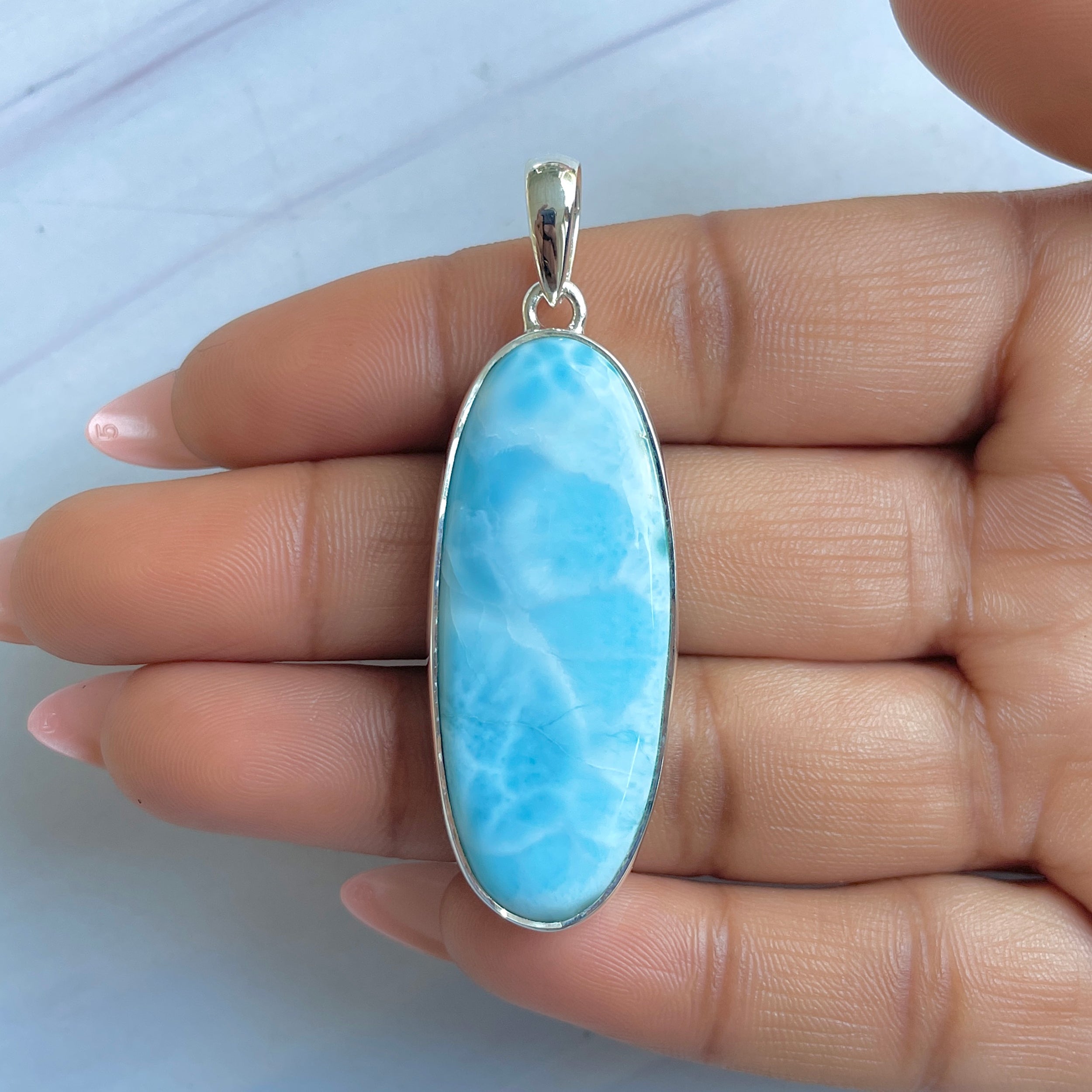 Larimar Pendant-(LAR-P-1587.)