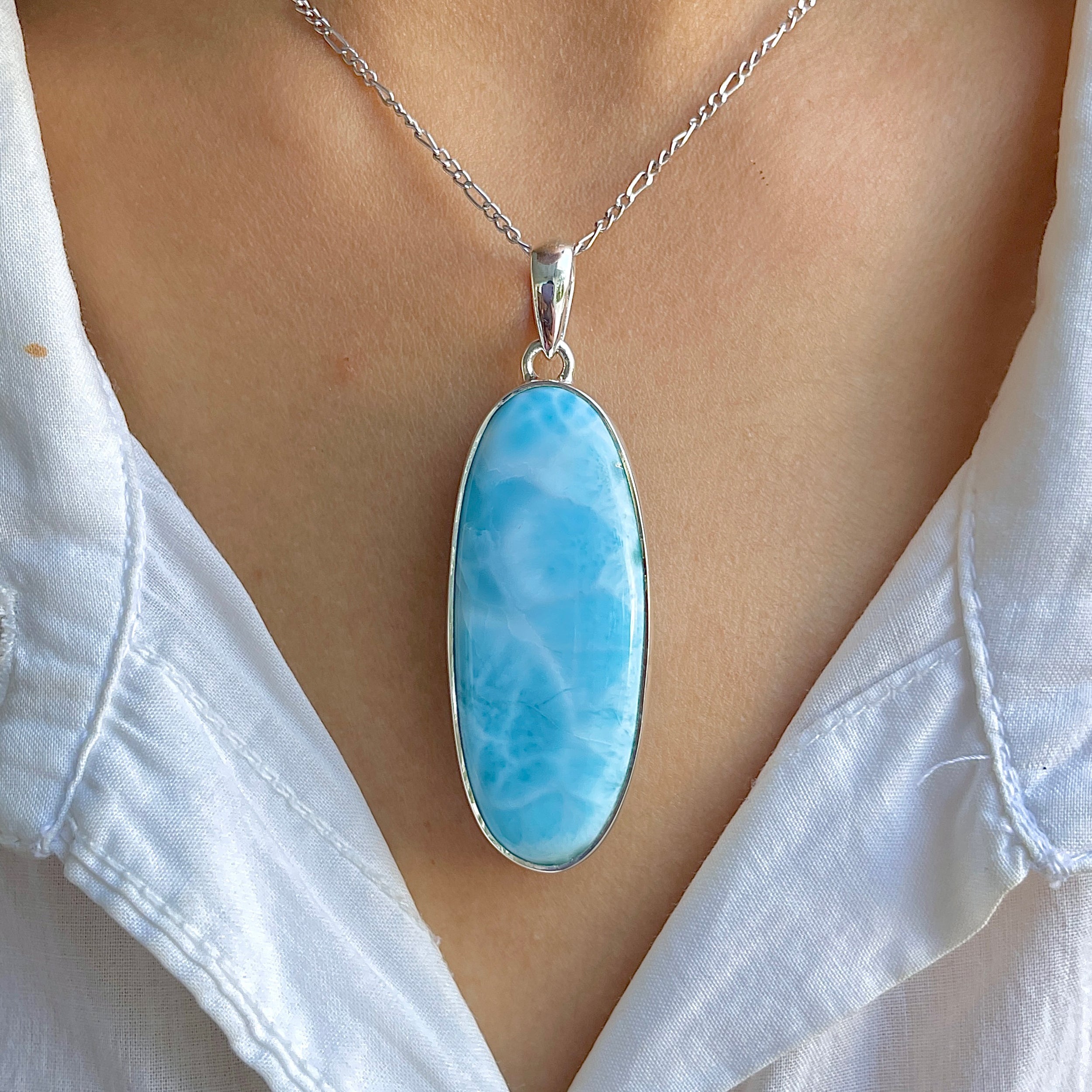 Larimar Pendant-(LAR-P-1587.)