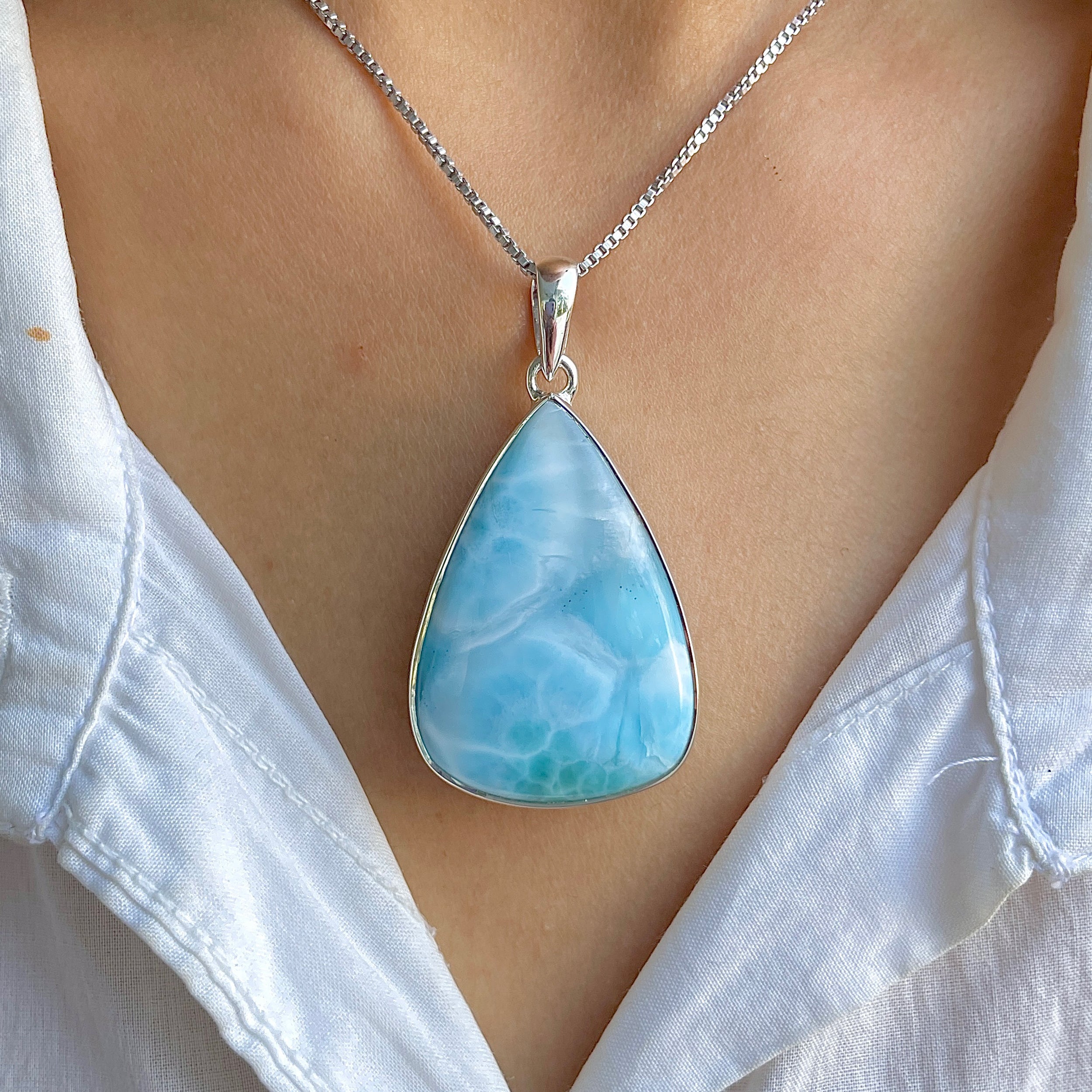 Larimar Pendant-(LAR-P-1588.)