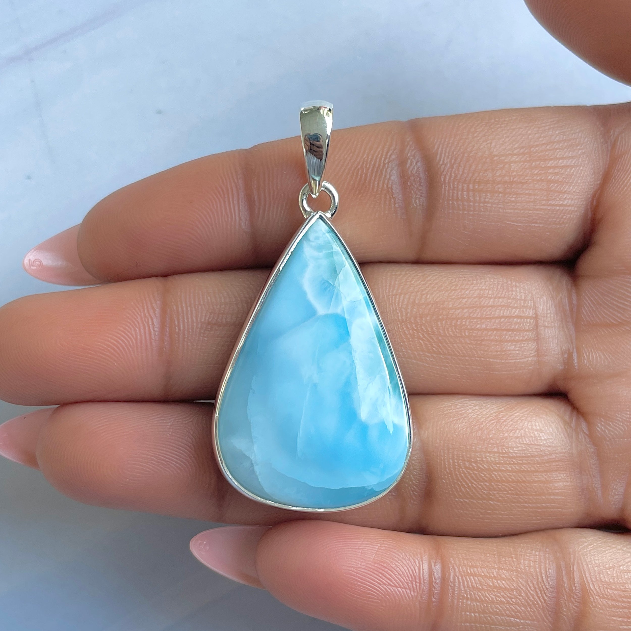 Larimar Pendant-(LAR-P-1589.)