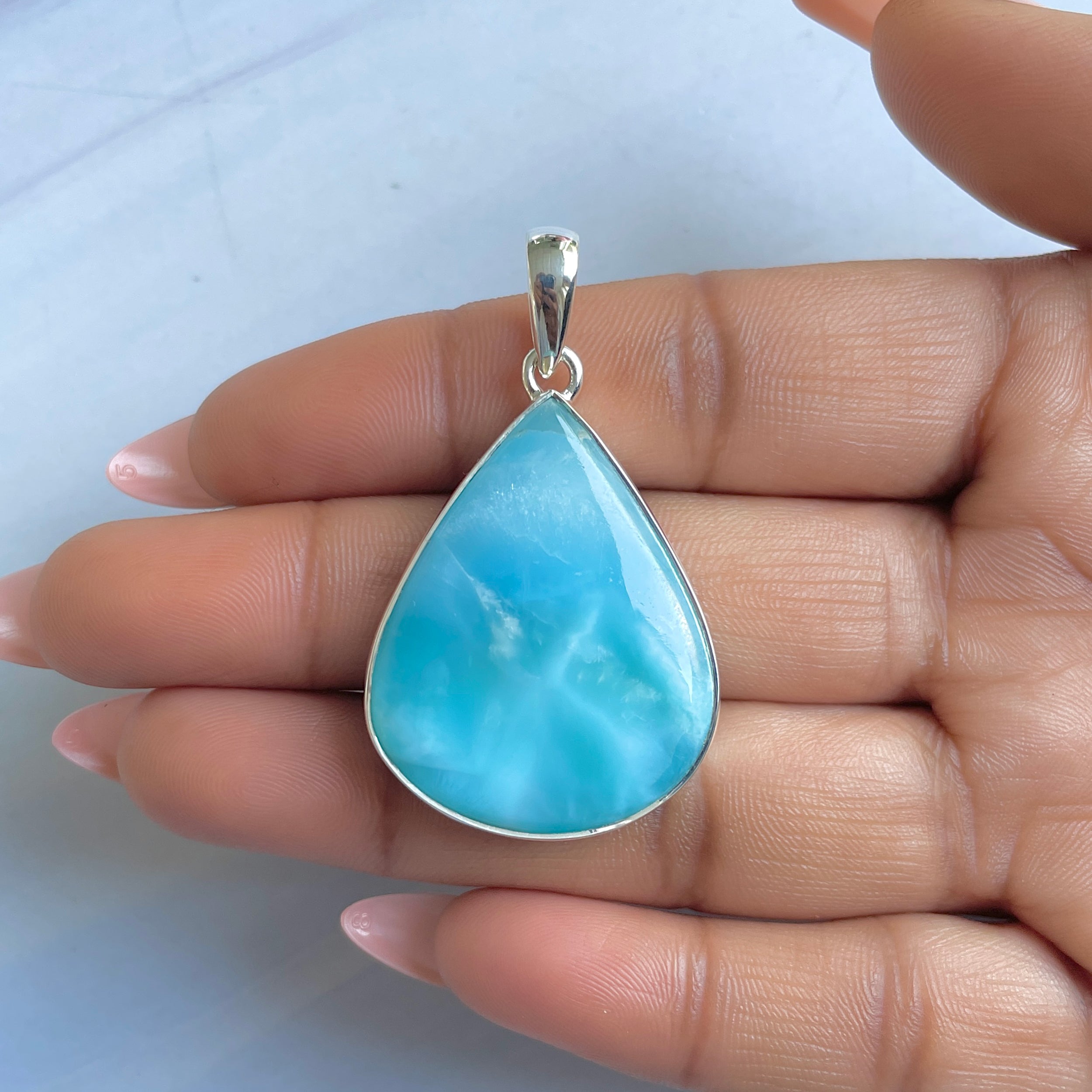 Larimar Pendant-(LAR-P-1590.)