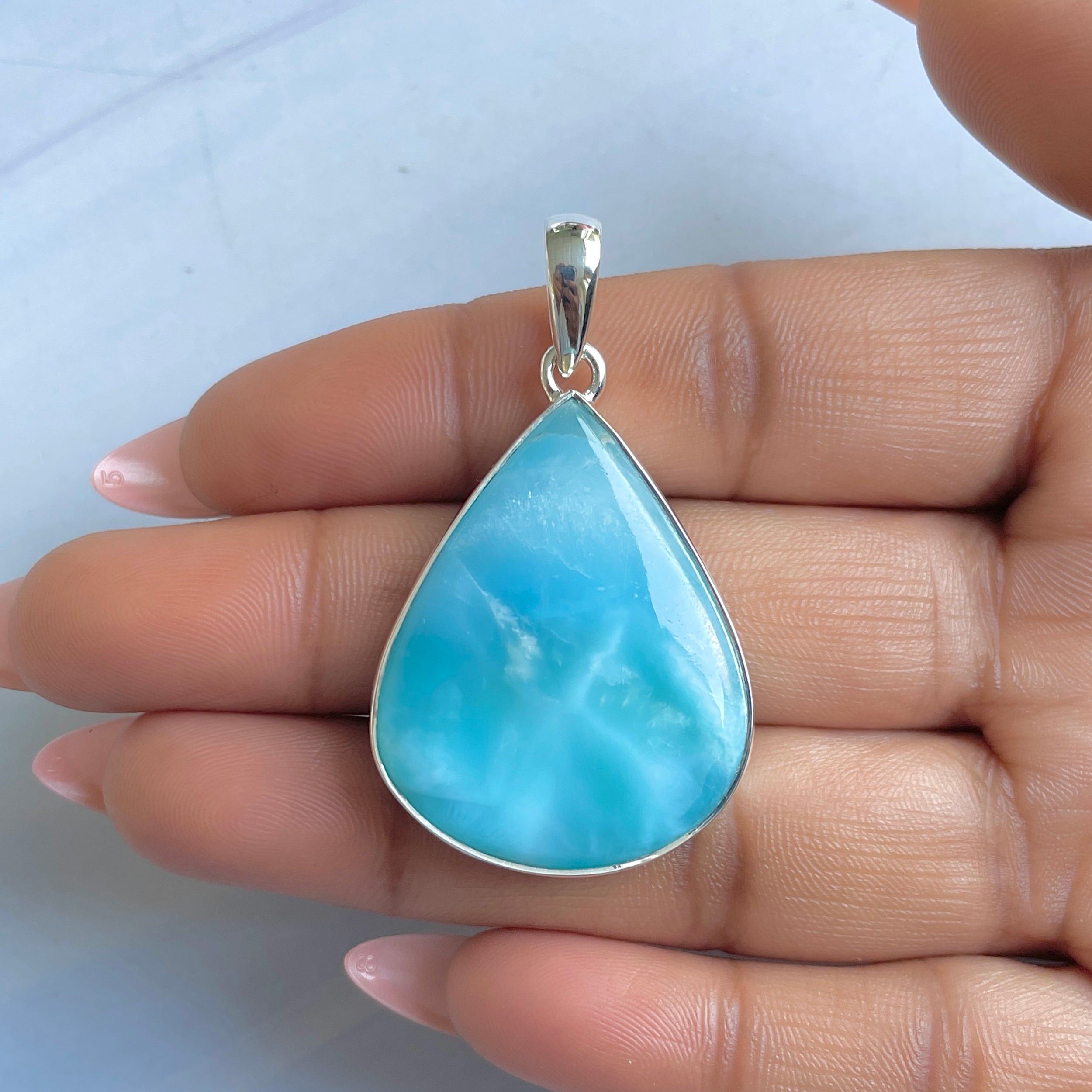 Larimar Pendant-(LAR-P-1590.)