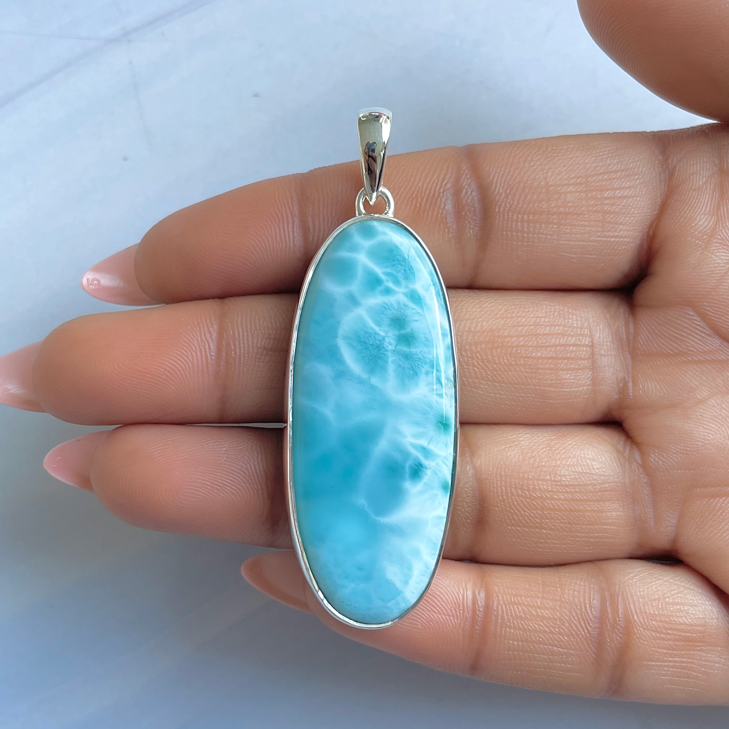 Larimar Pendant-(LAR-P-1591.)