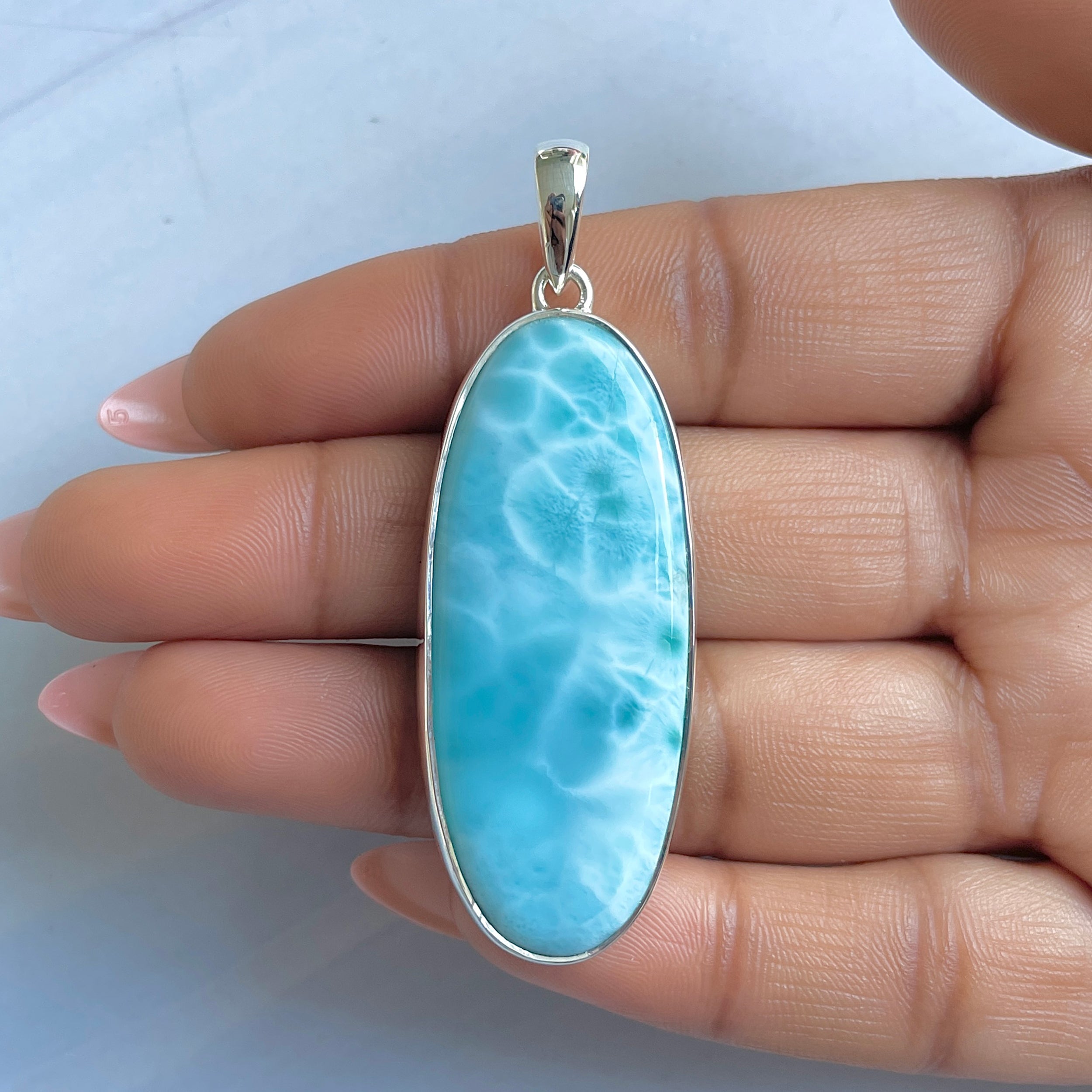 Larimar Pendant-(LAR-P-1591.)
