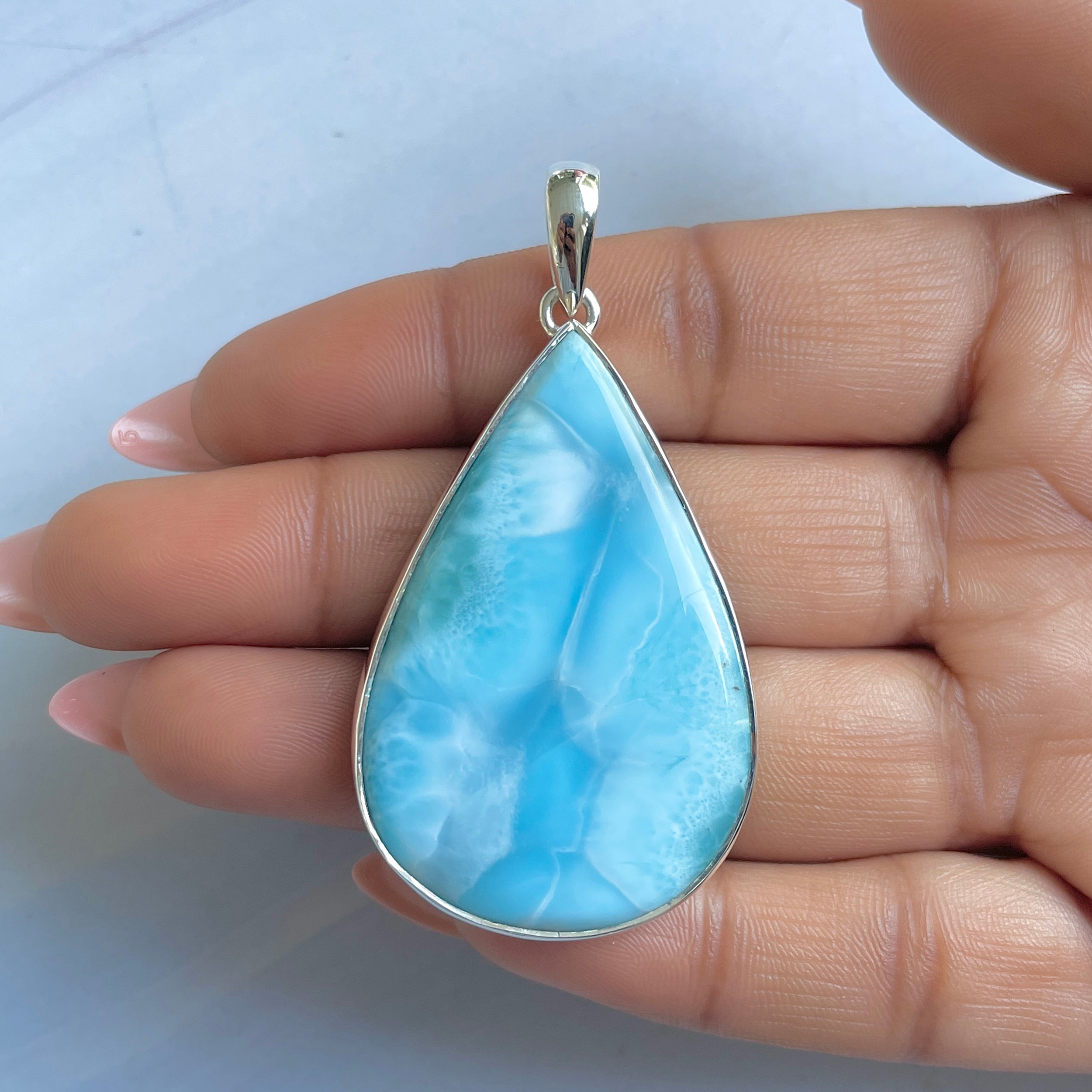 Larimar Pendant-(LAR-P-1592.)