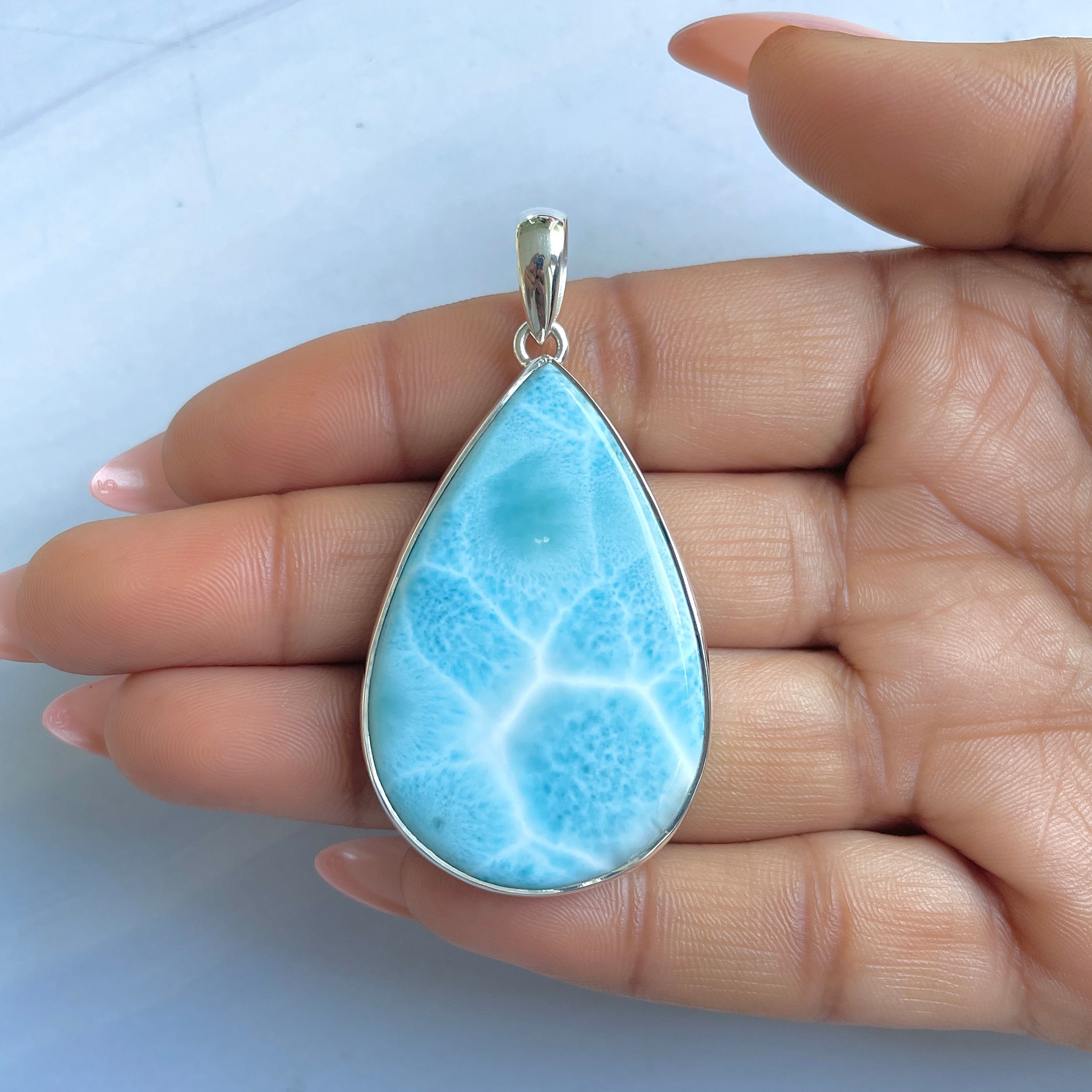 Larimar Pendant-(LAR-P-1593.)