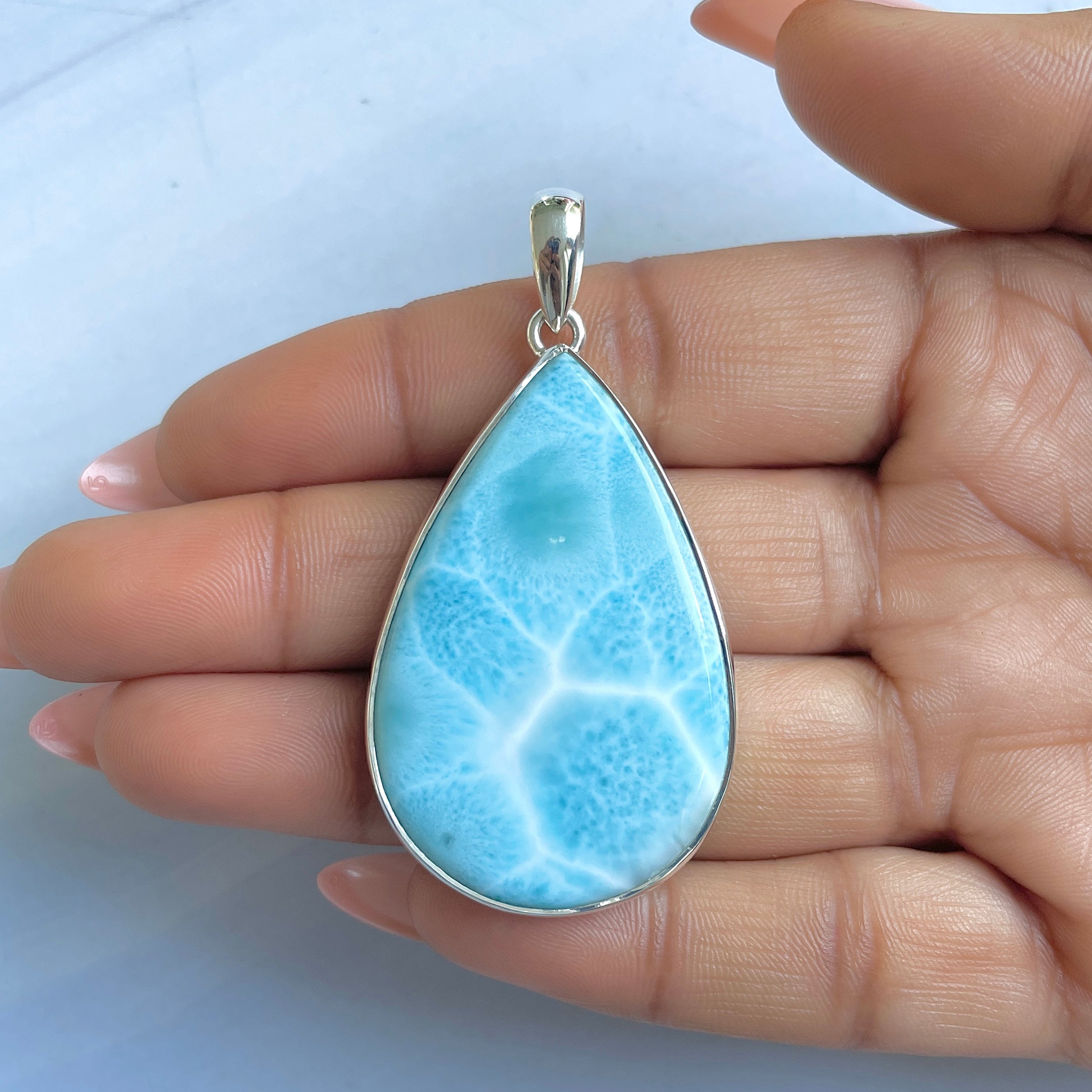 Larimar Pendant-(LAR-P-1593.)