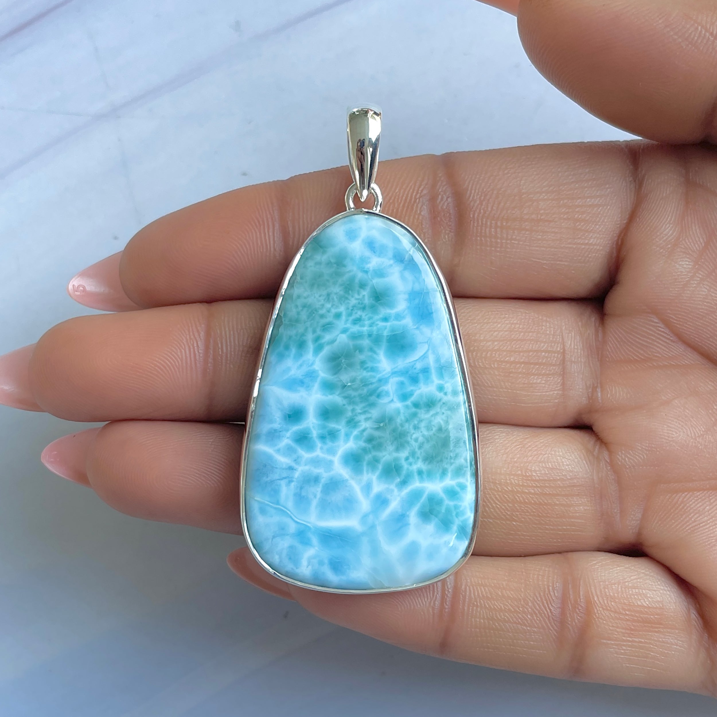 Larimar Pendant-(LAR-P-1594.)