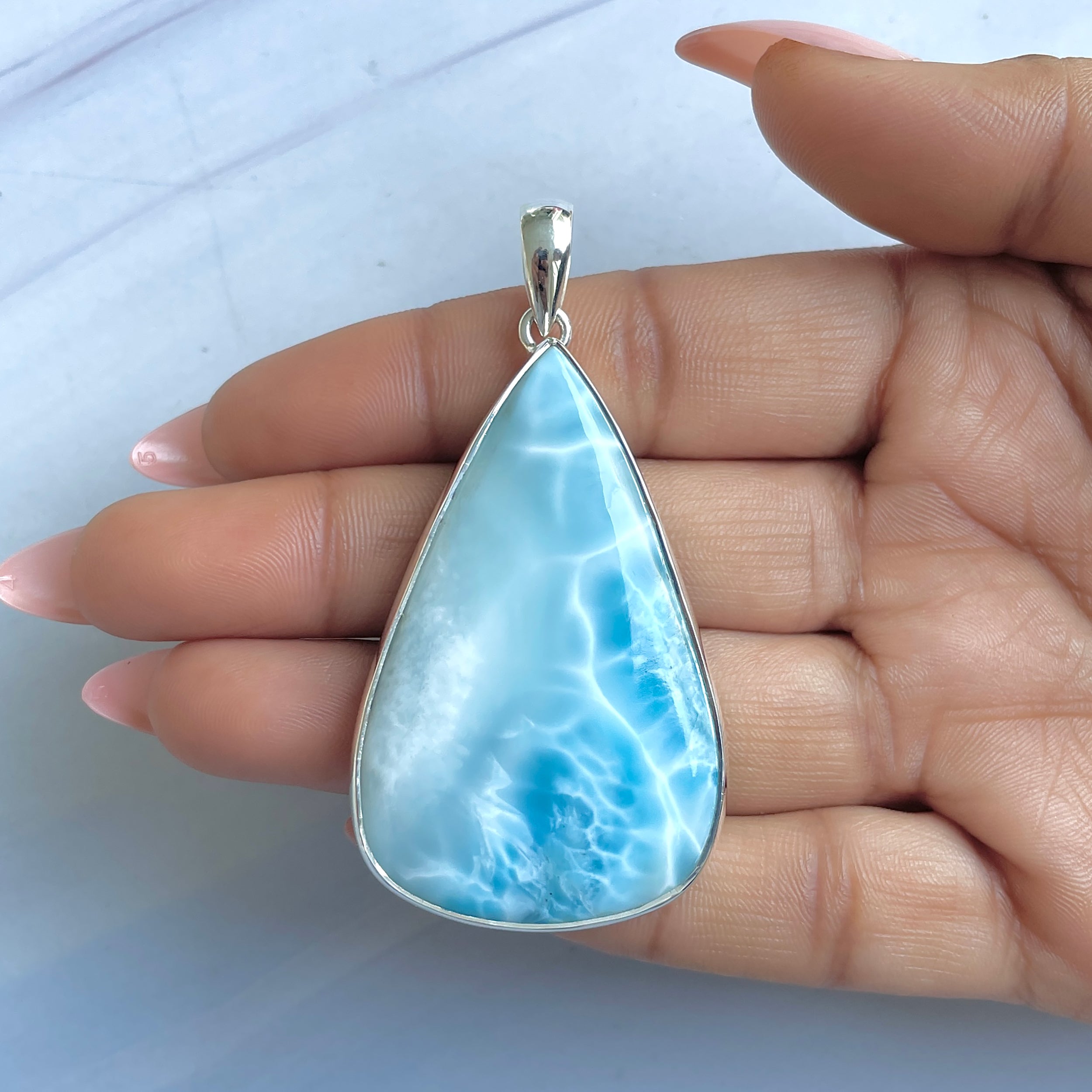 Larimar Pendant-(LAR-P-1595.)