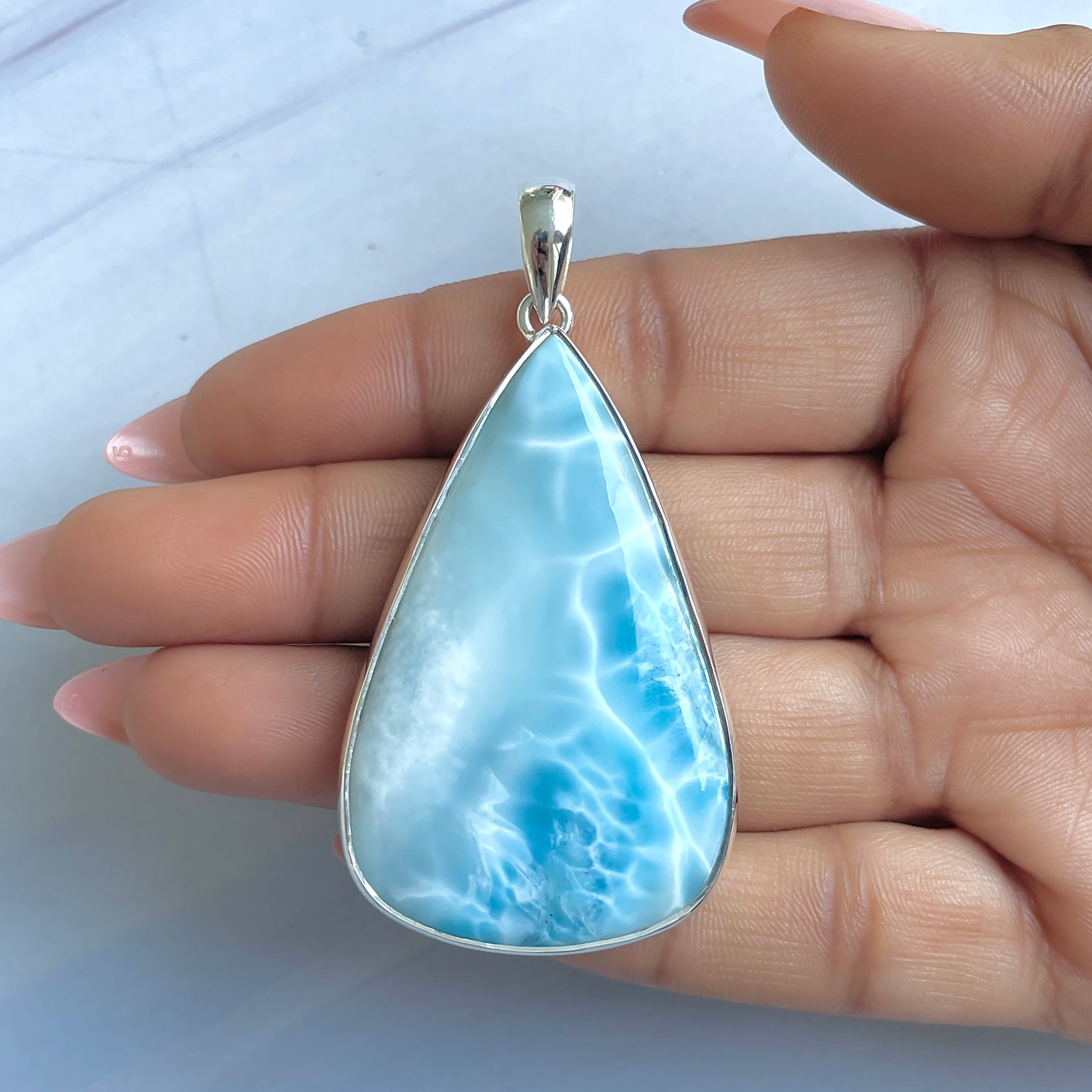 Larimar Pendant-(LAR-P-1595.)