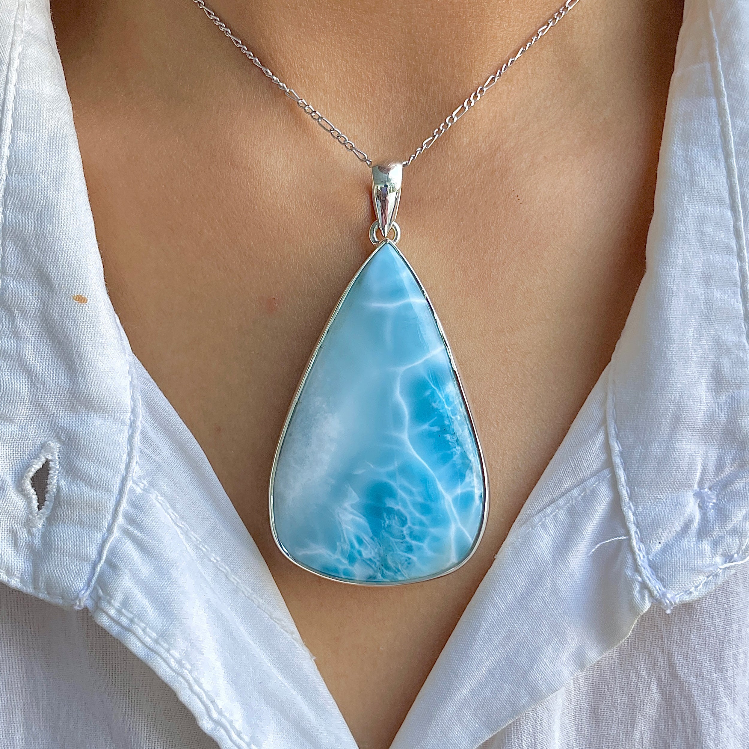 Larimar Pendant-(LAR-P-1595.)