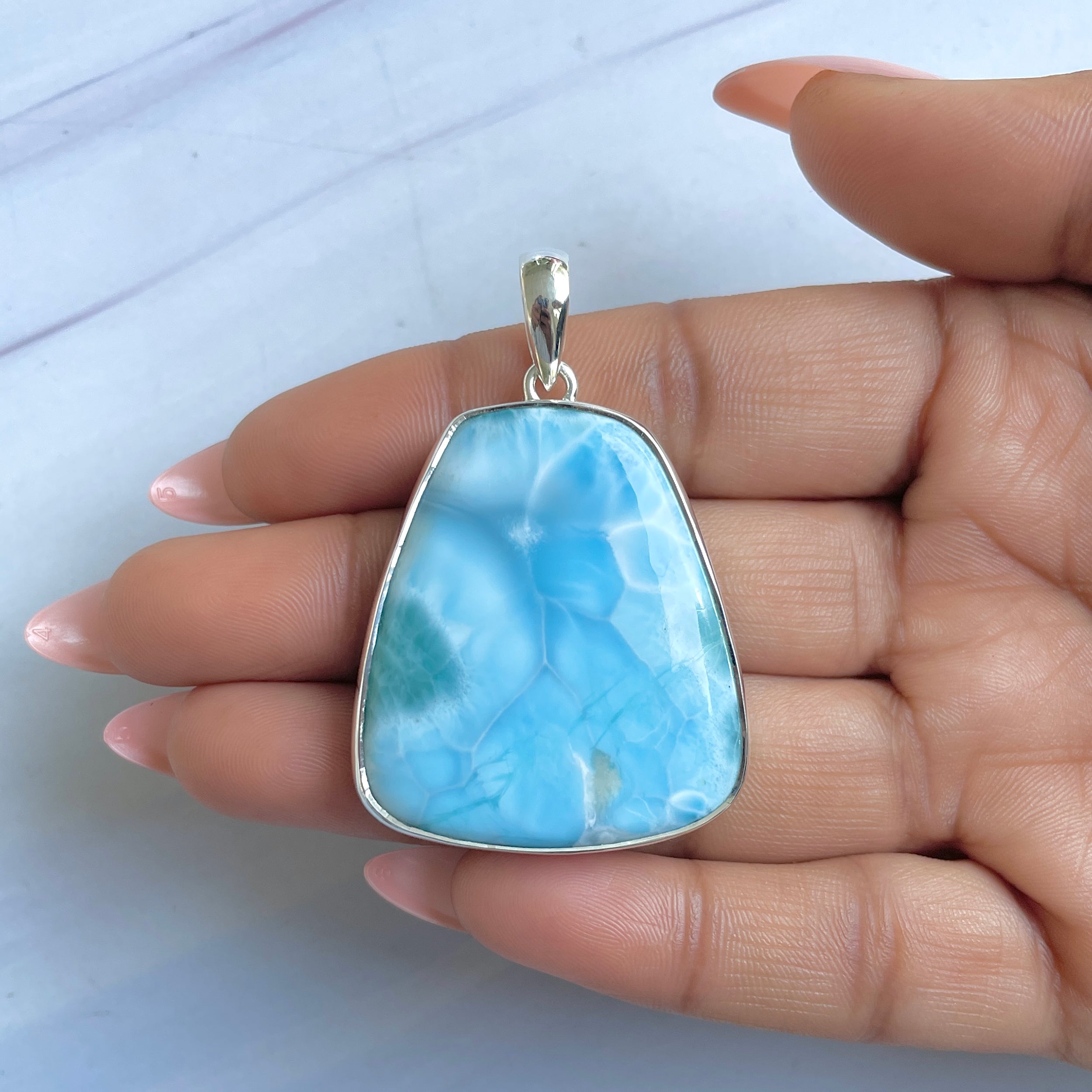 Larimar Pendant-(LAR-P-1596.)