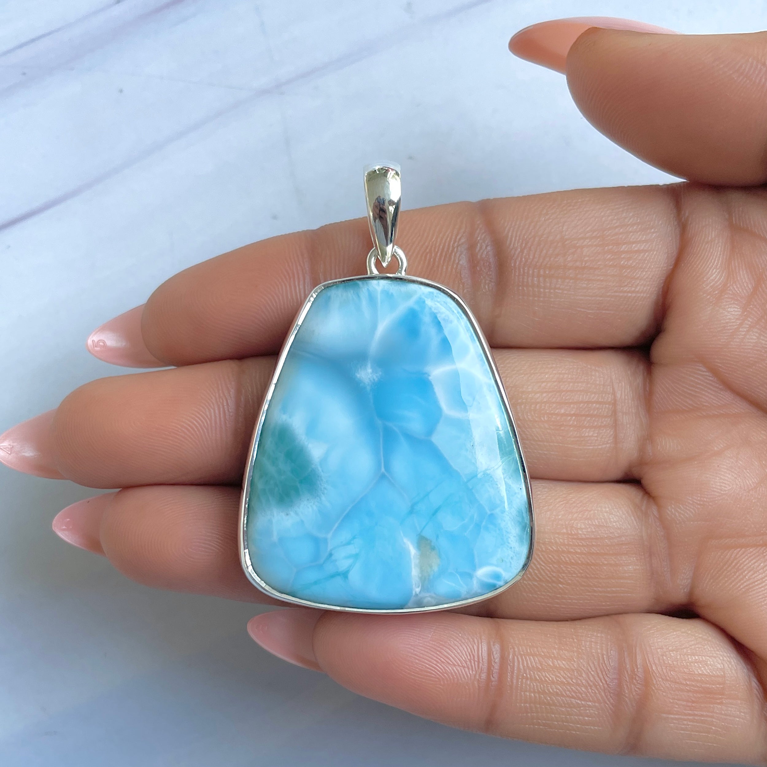 Larimar Pendant-(LAR-P-1596.)