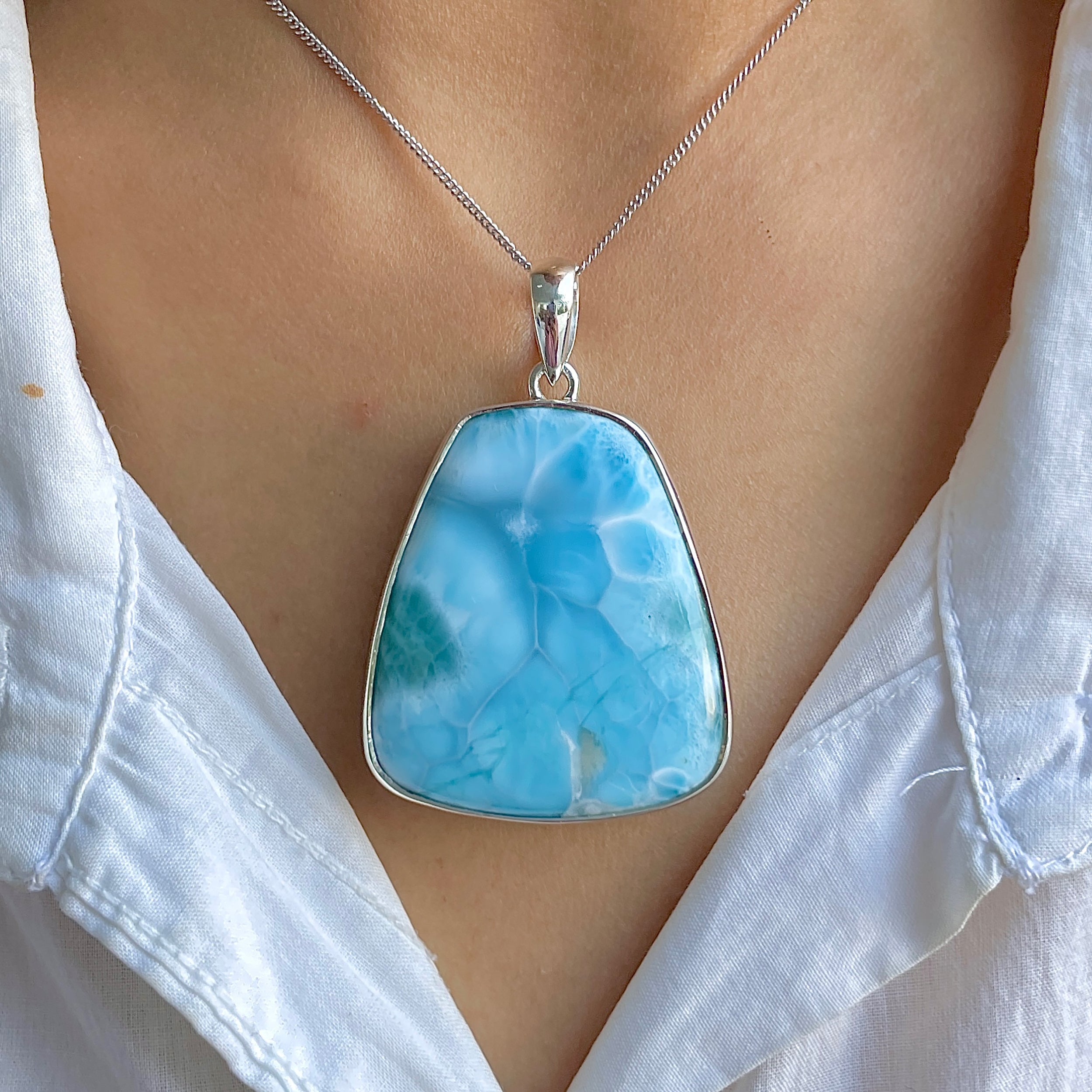 Larimar Pendant-(LAR-P-1596.)