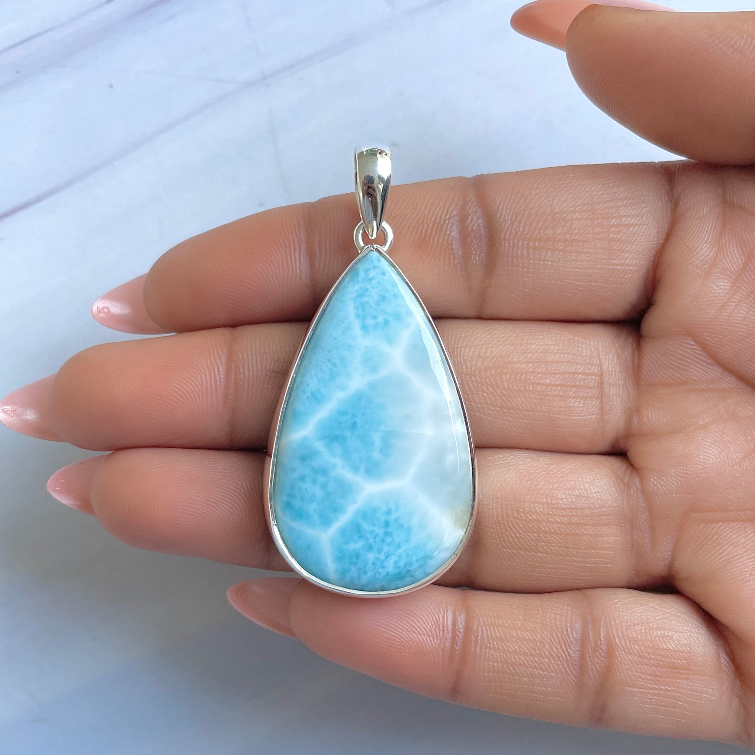 Larimar Pendant-(LAR-P-1597.)