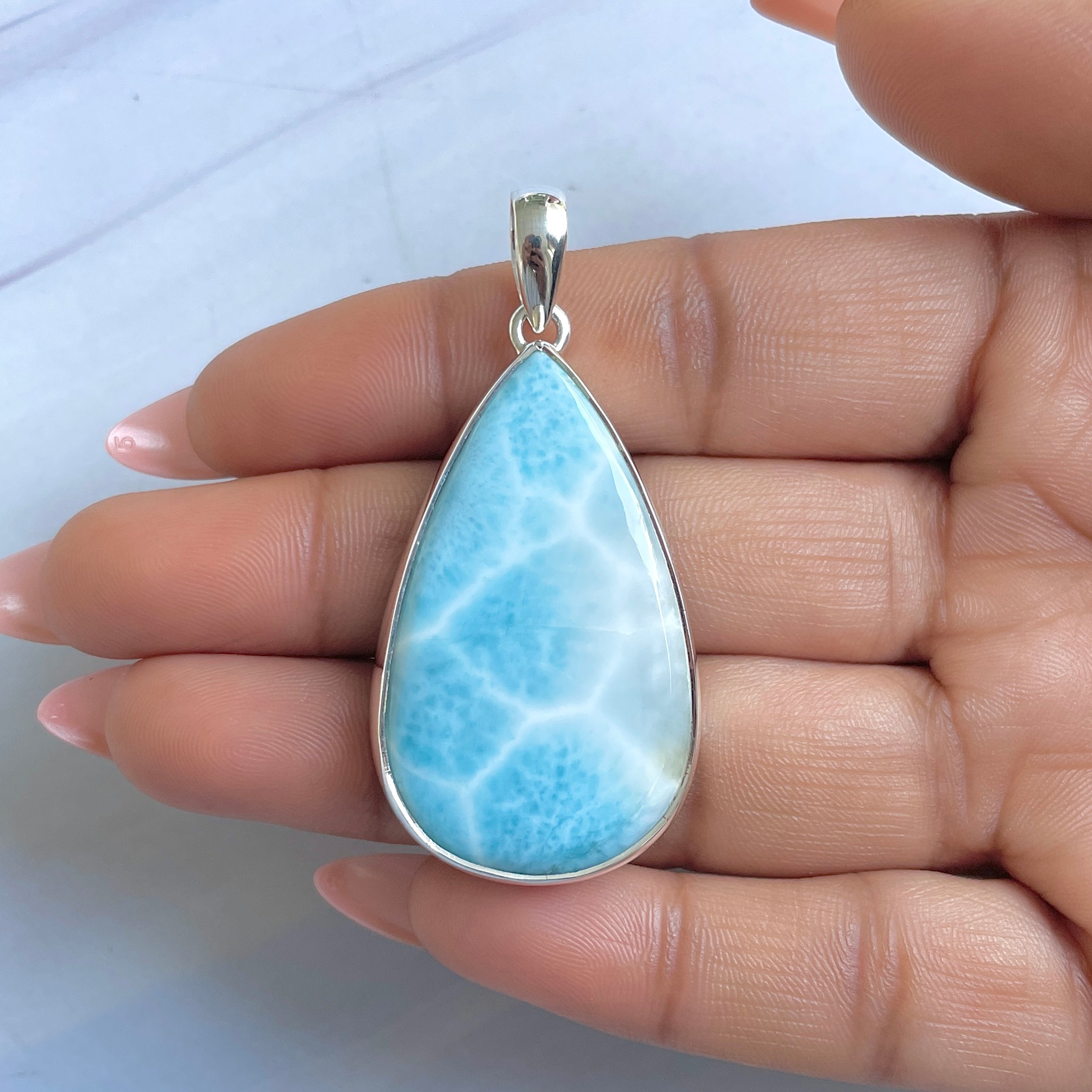Larimar Pendant-(LAR-P-1597.)