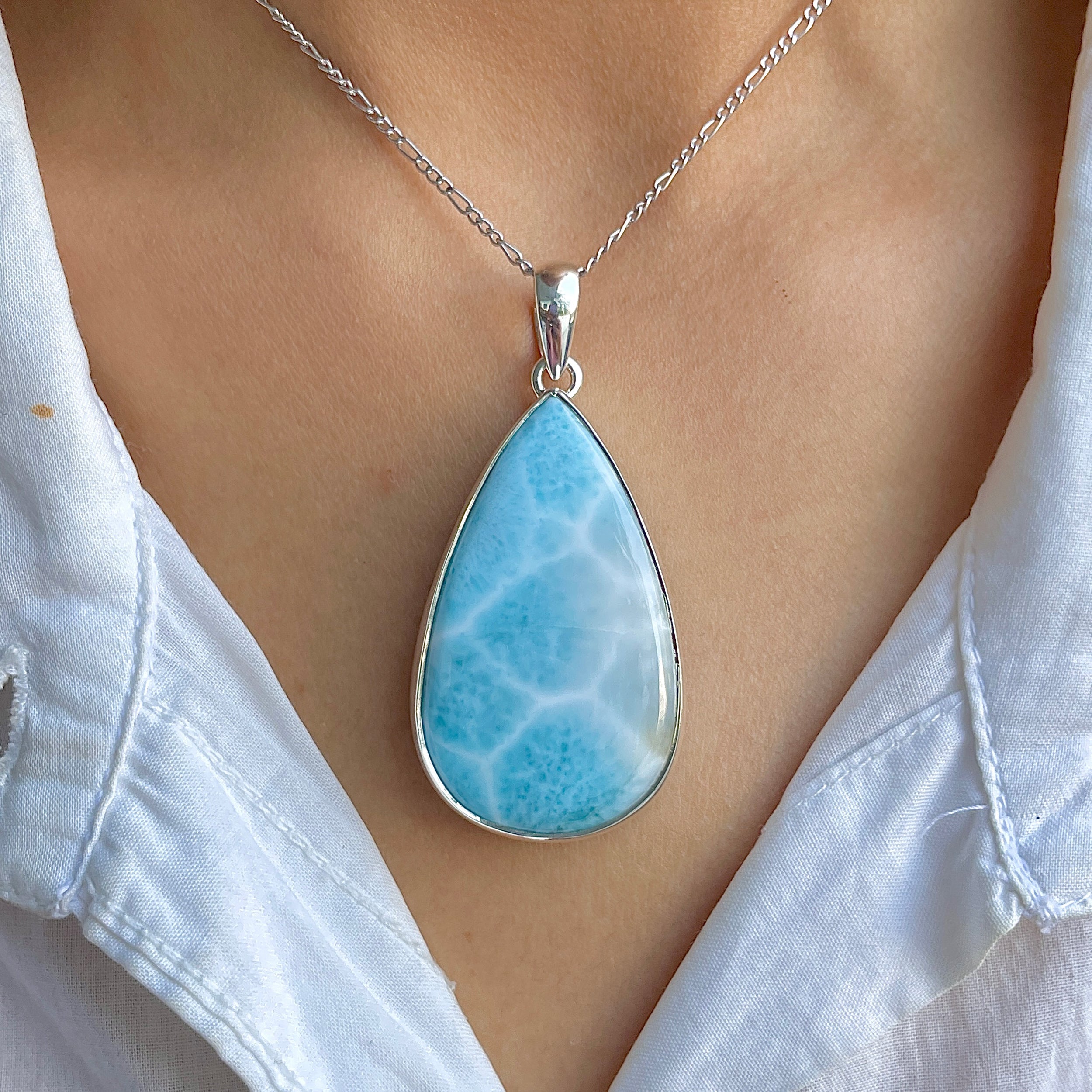 Larimar Pendant-(LAR-P-1597.)