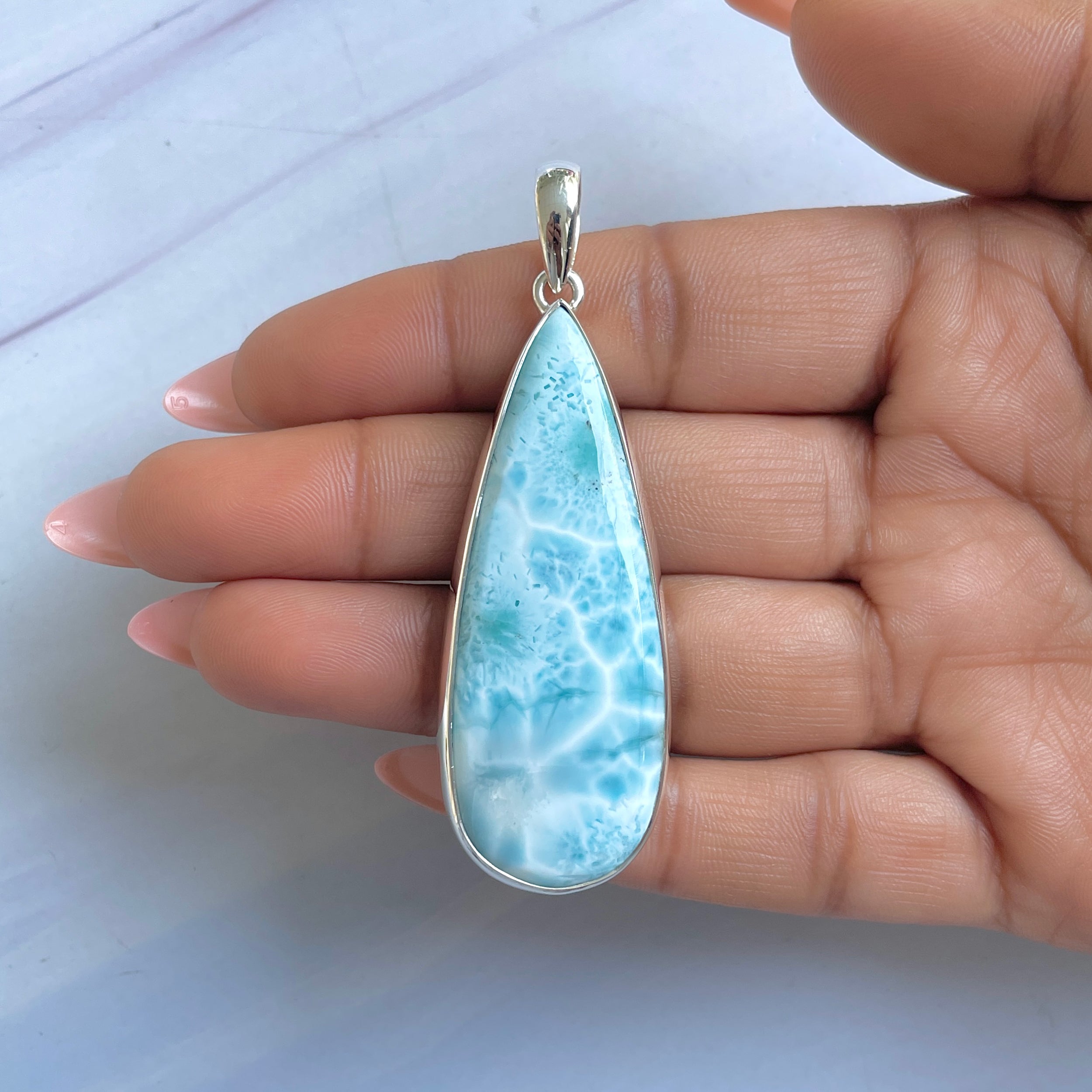 Larimar Pendant-(LAR-P-1598.)