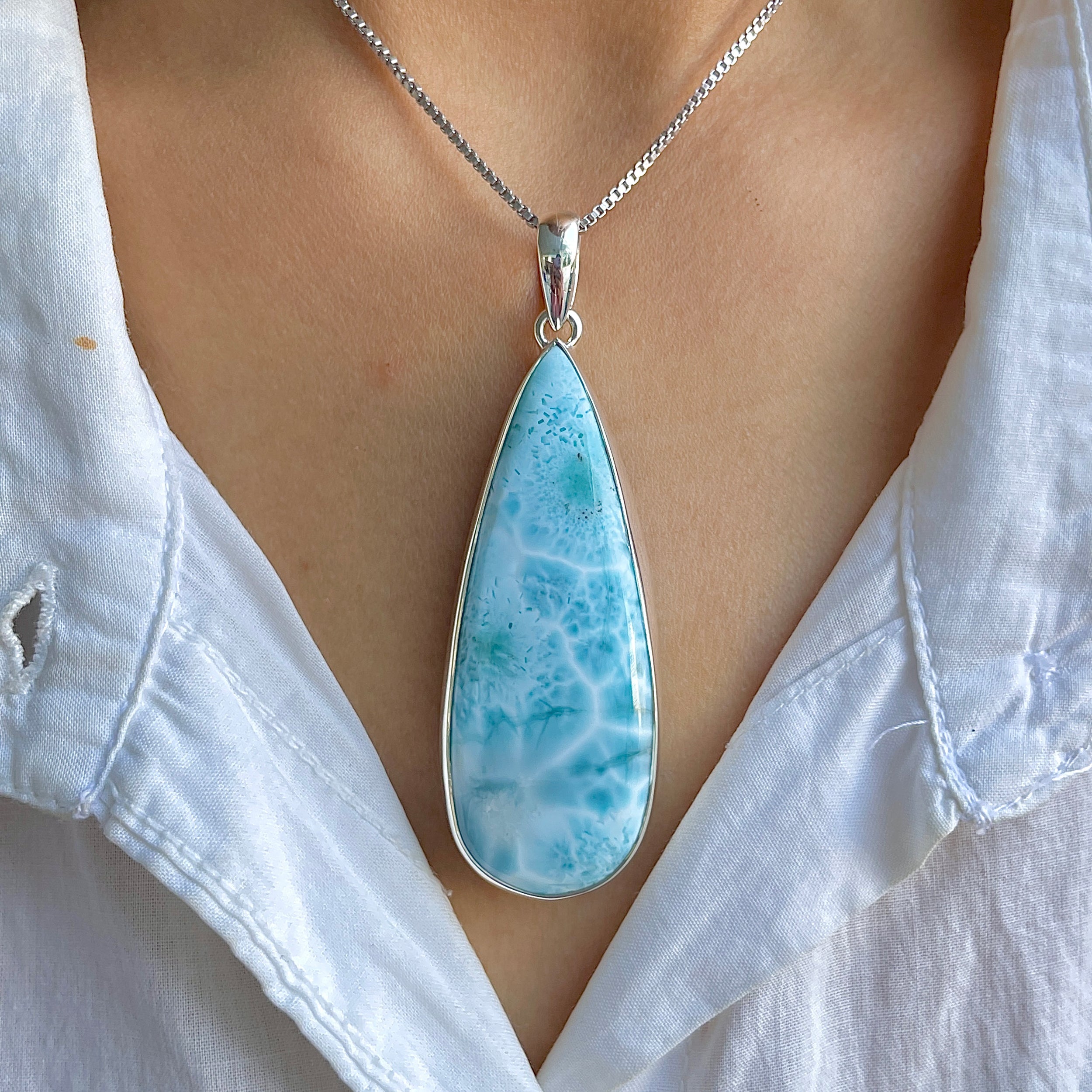 Larimar Pendant-(LAR-P-1598.)