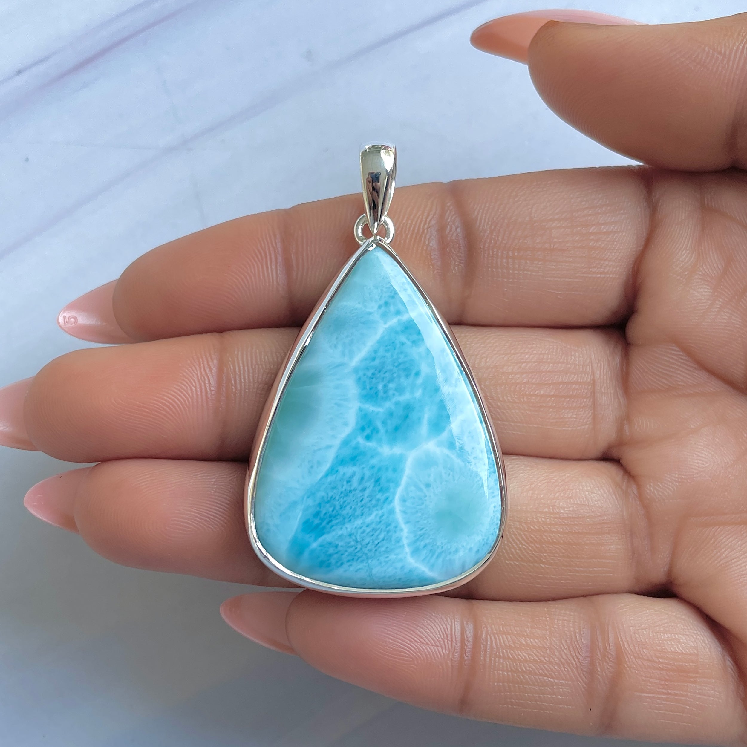 Larimar Pendant-(LAR-P-1599.)