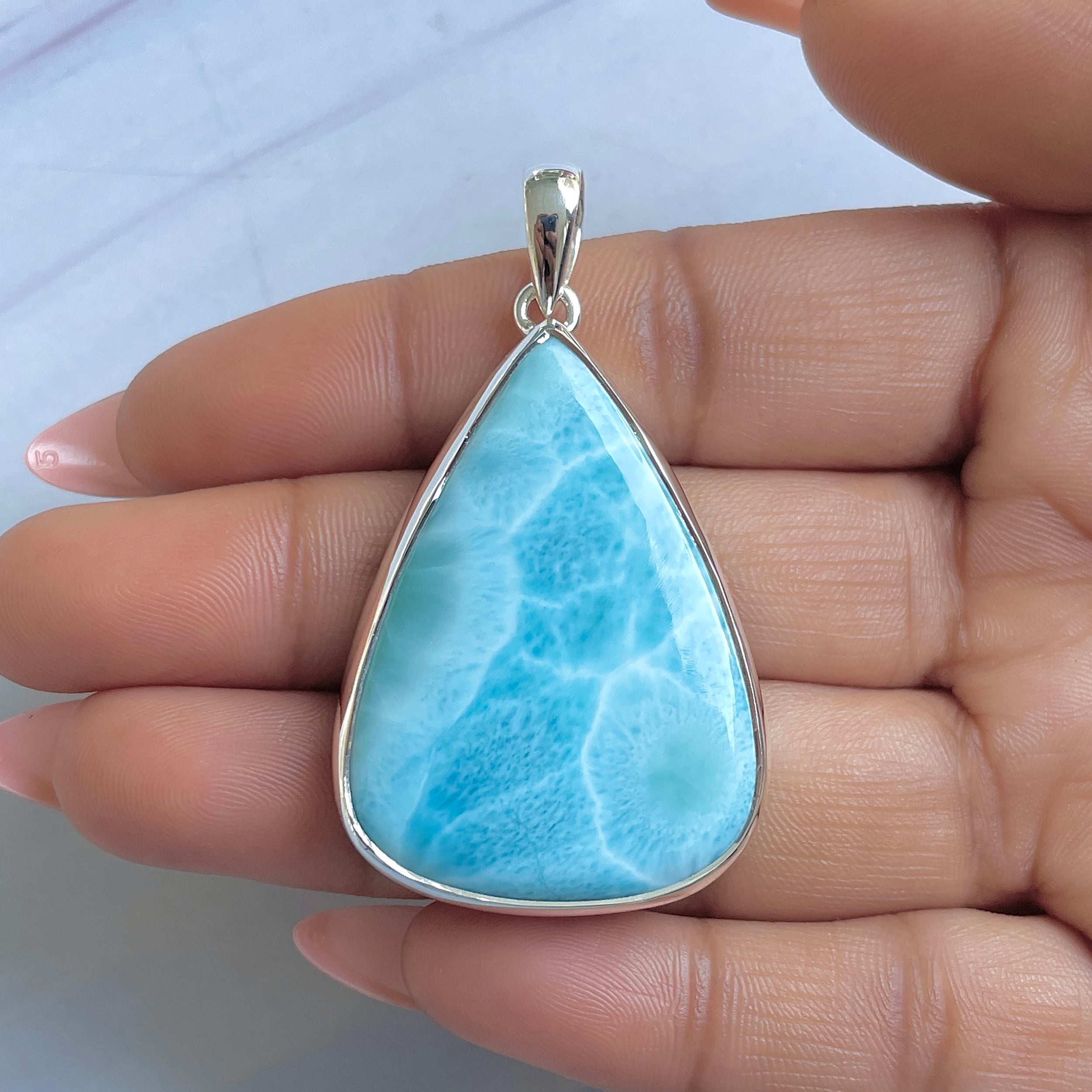 Larimar Pendant-(LAR-P-1599.)