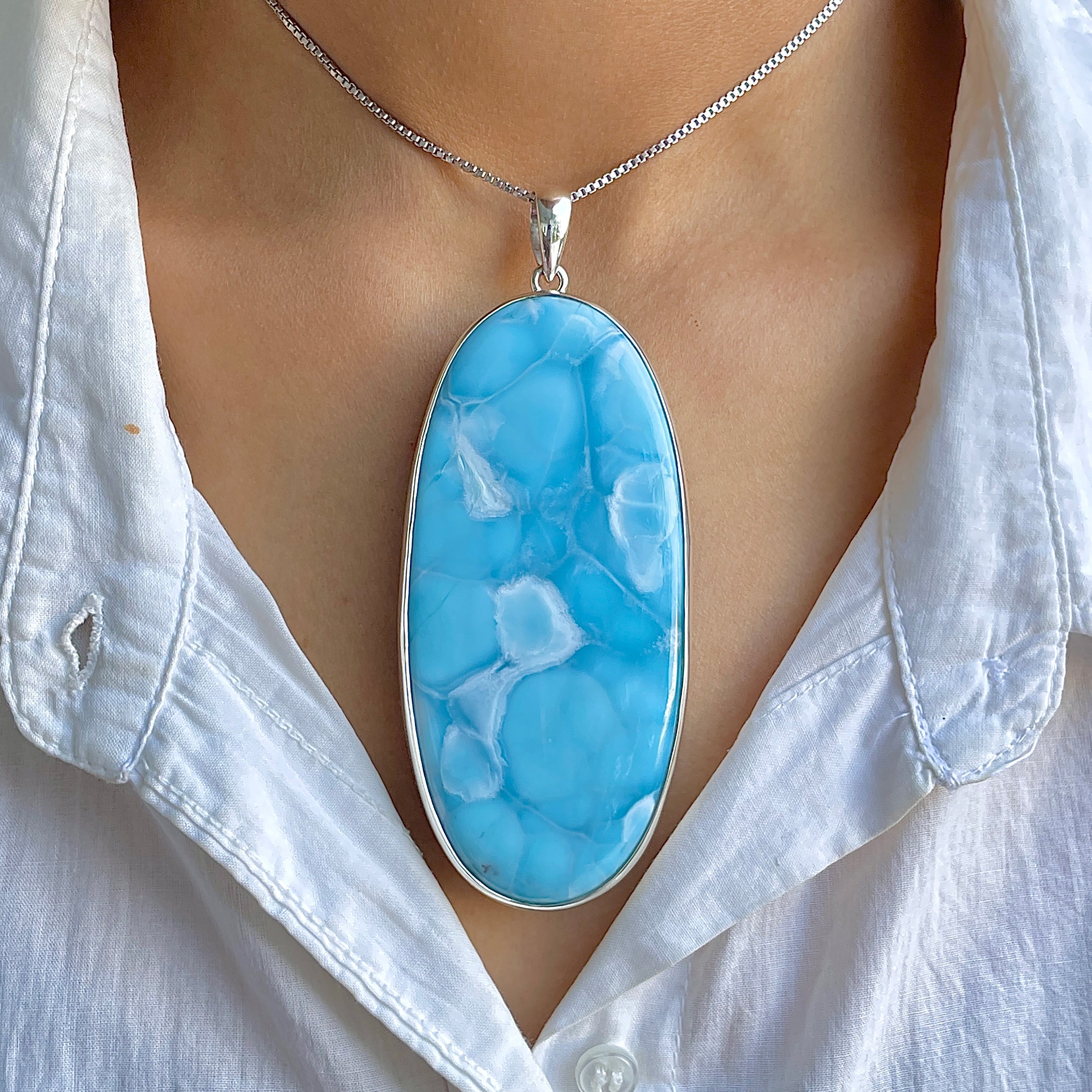 Larimar Pendant-(LAR-P-1601.)