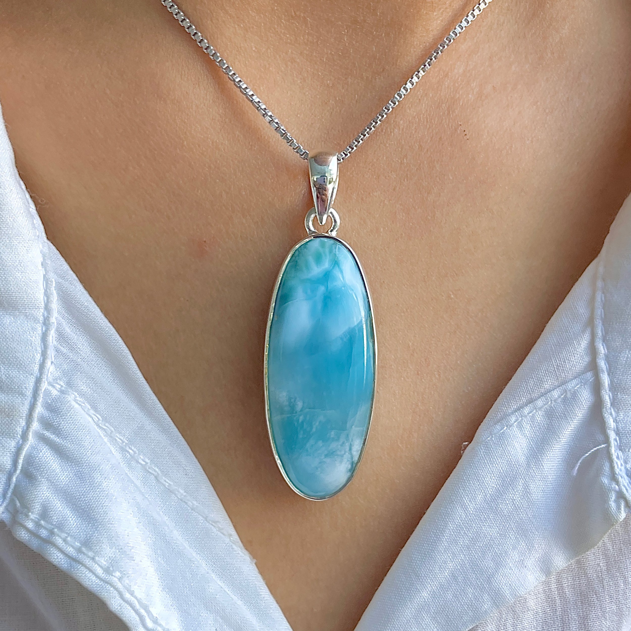Larimar Pendant-(LAR-P-1603.)