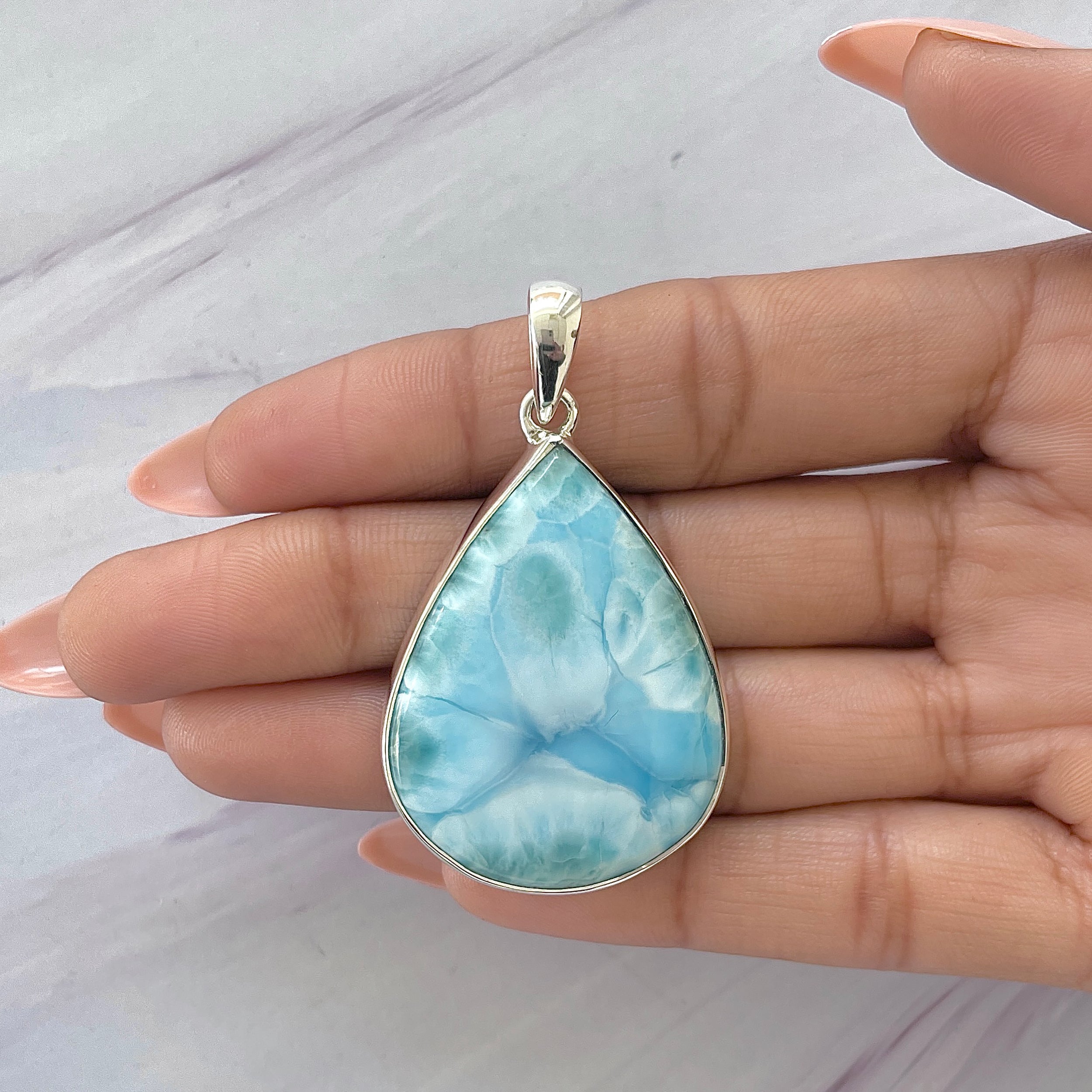 Larimar Pendant-(LAR-P-1604.)