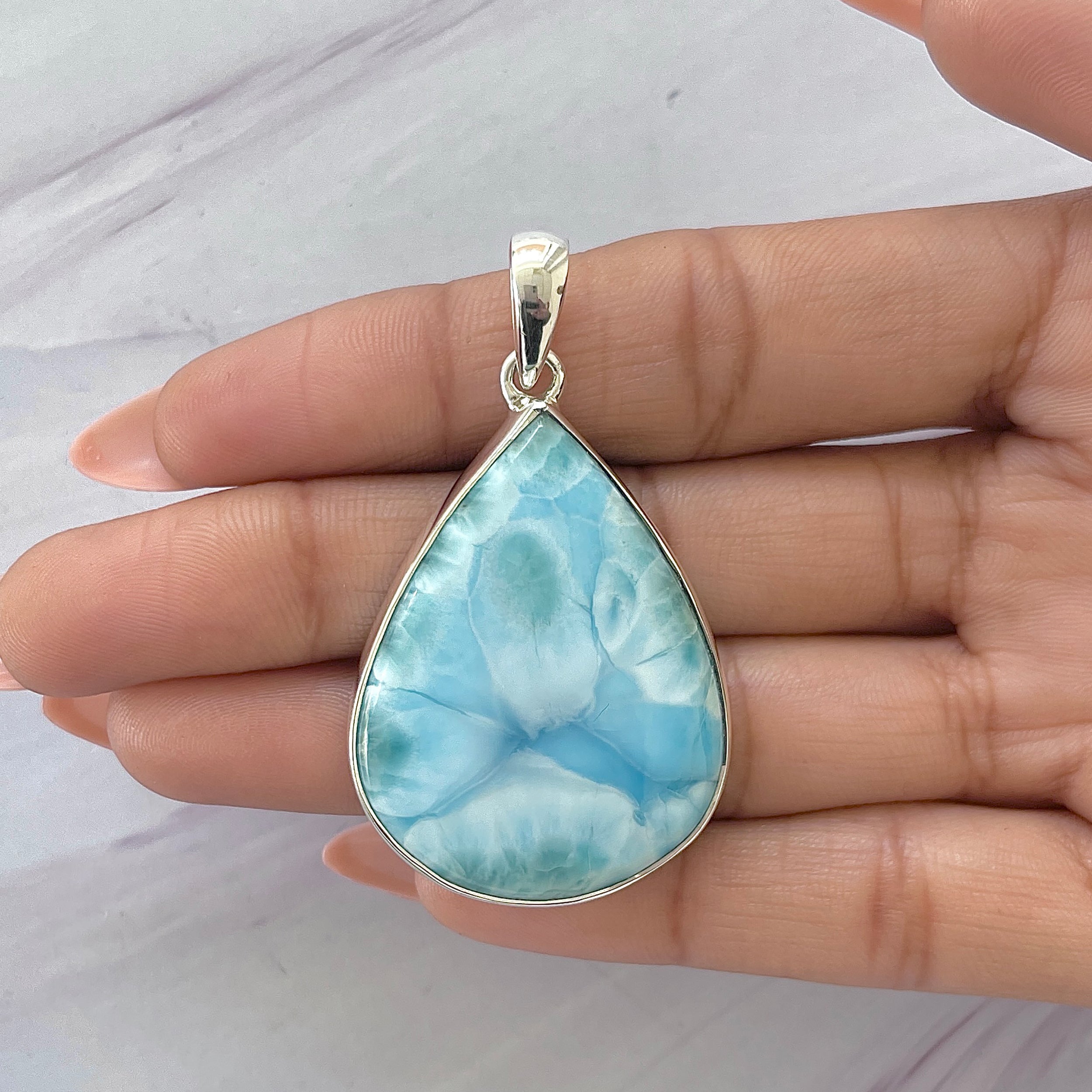Larimar Pendant-(LAR-P-1604.)