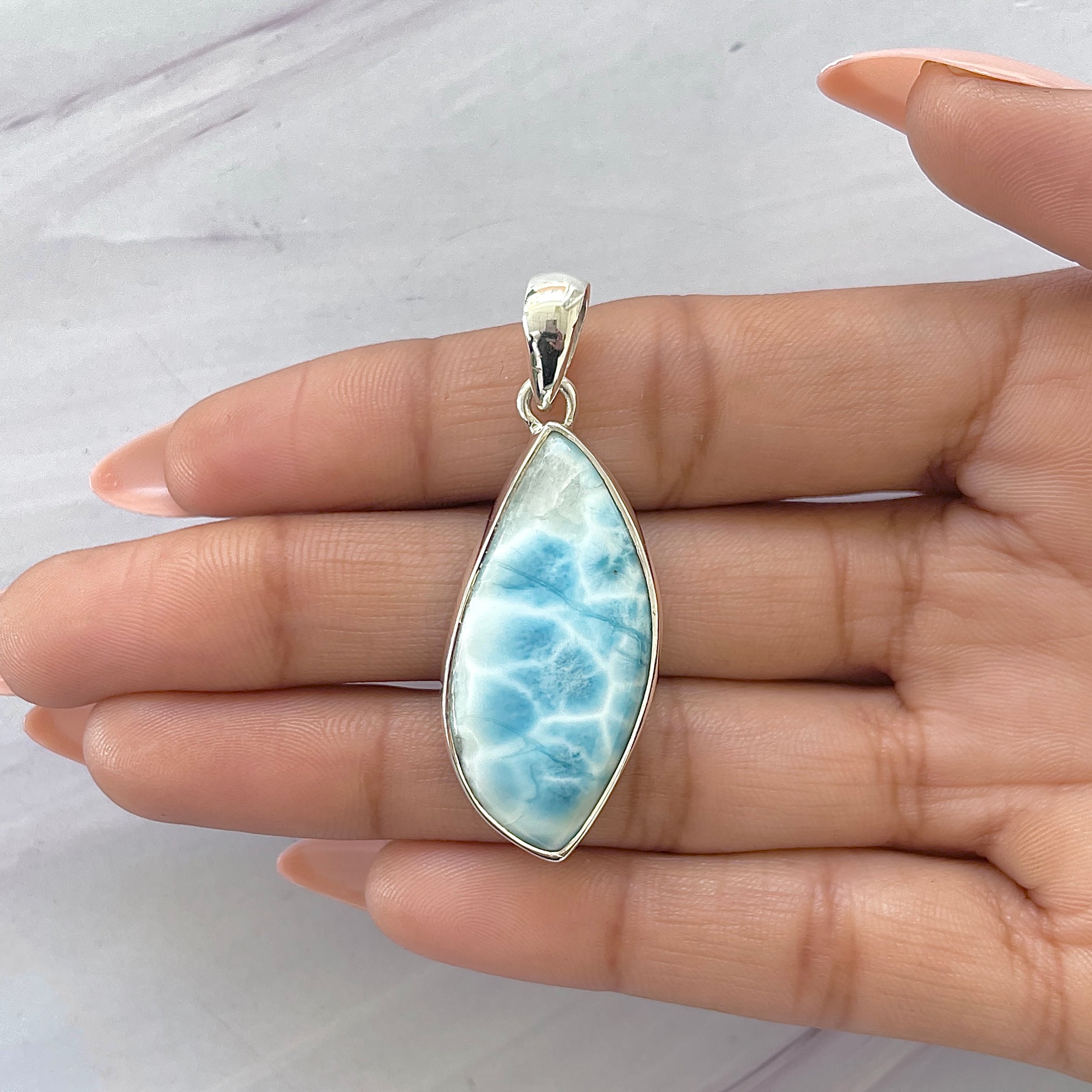 Larimar Pendant-(LAR-P-1606.)