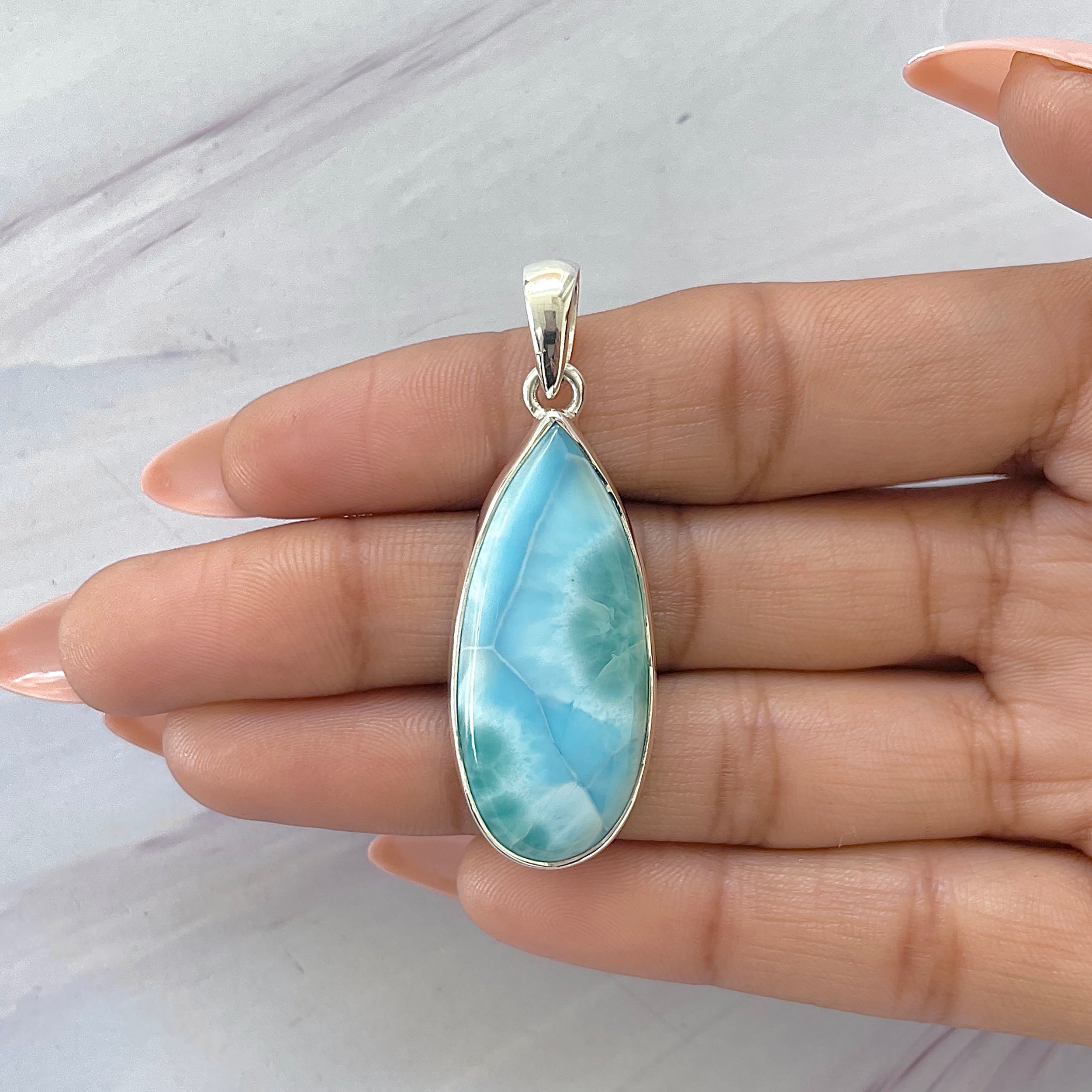 Larimar Pendant-(LAR-P-1607.)