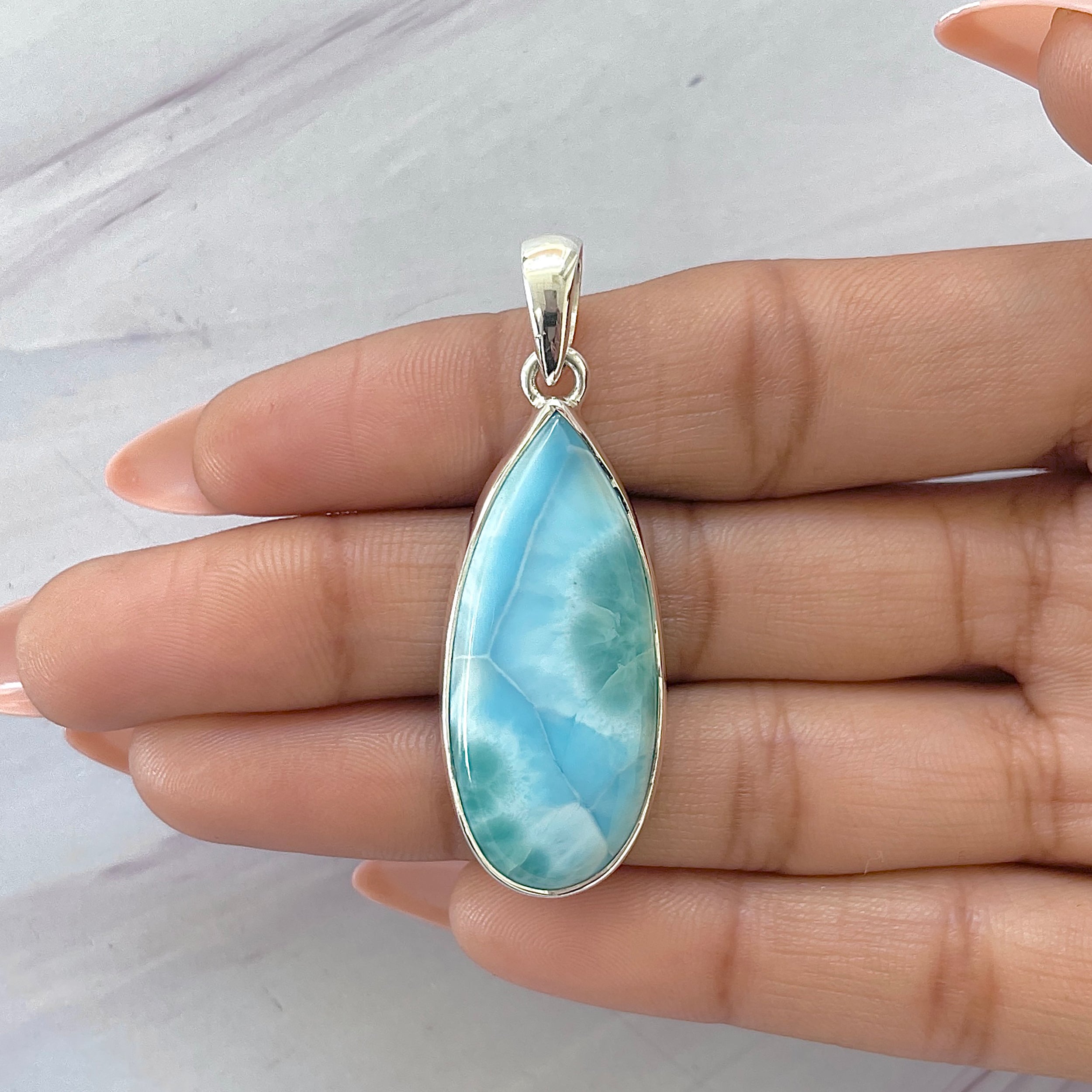 Larimar Pendant-(LAR-P-1607.)