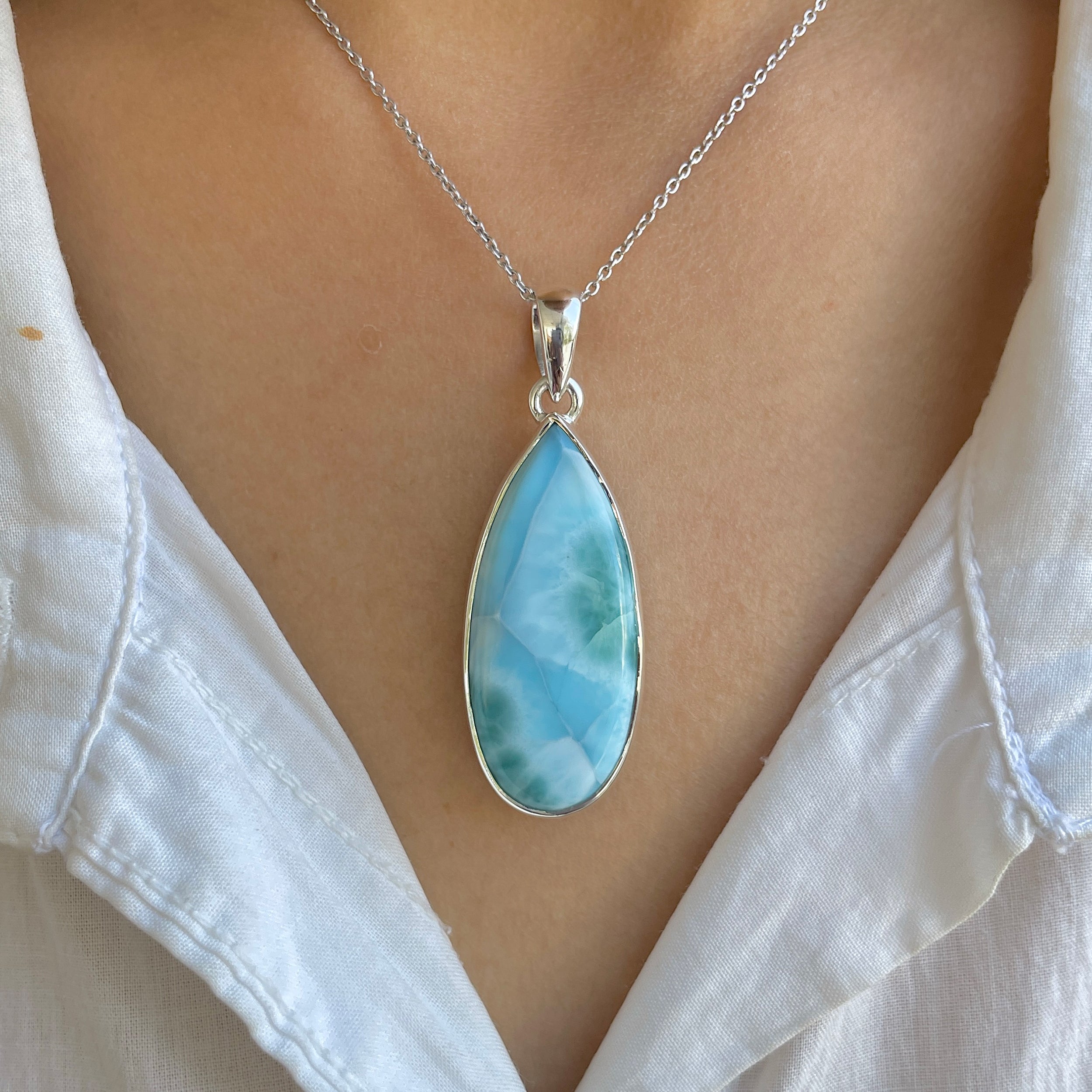 Larimar Pendant-(LAR-P-1607.)