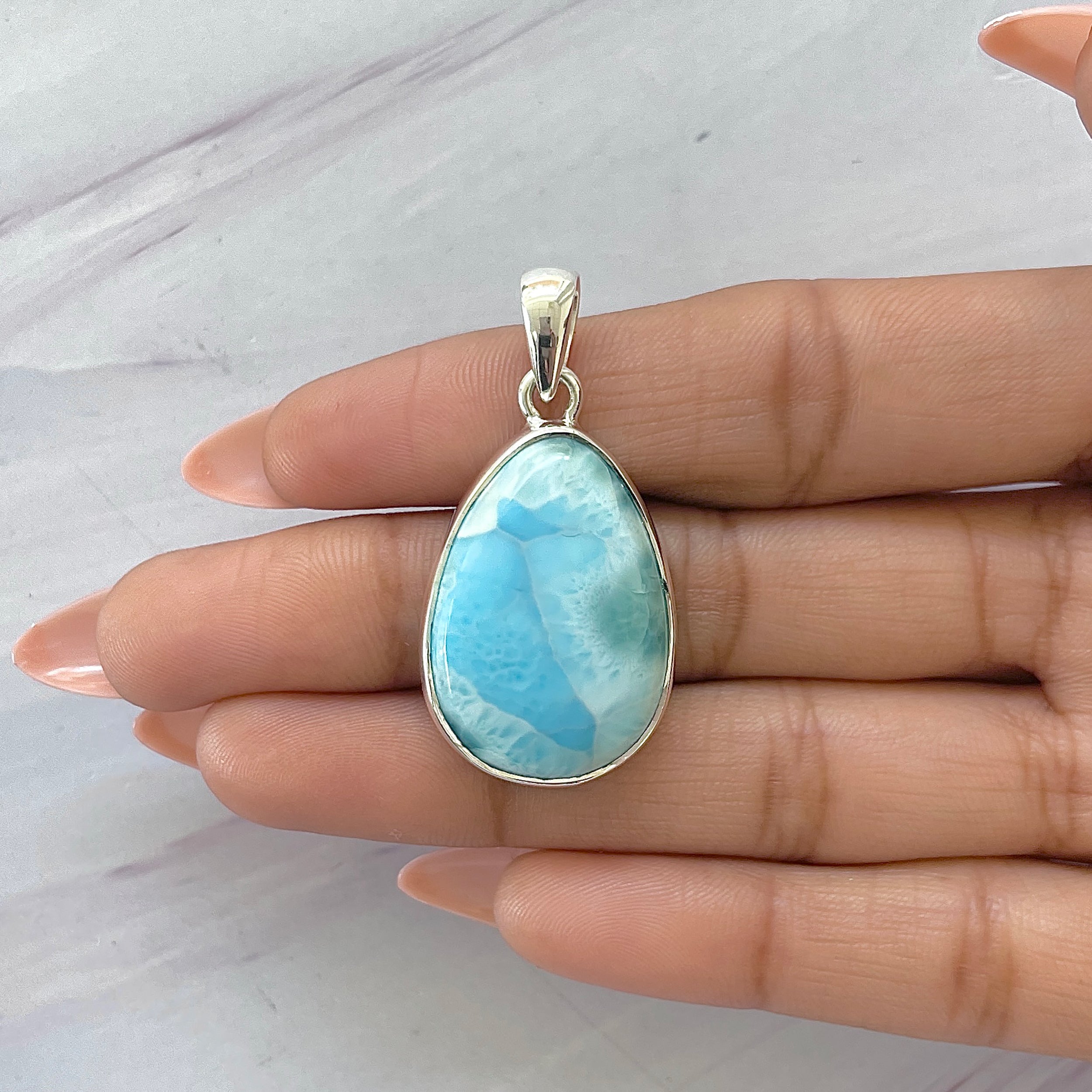 Larimar Pendant-(LAR-P-1609.)