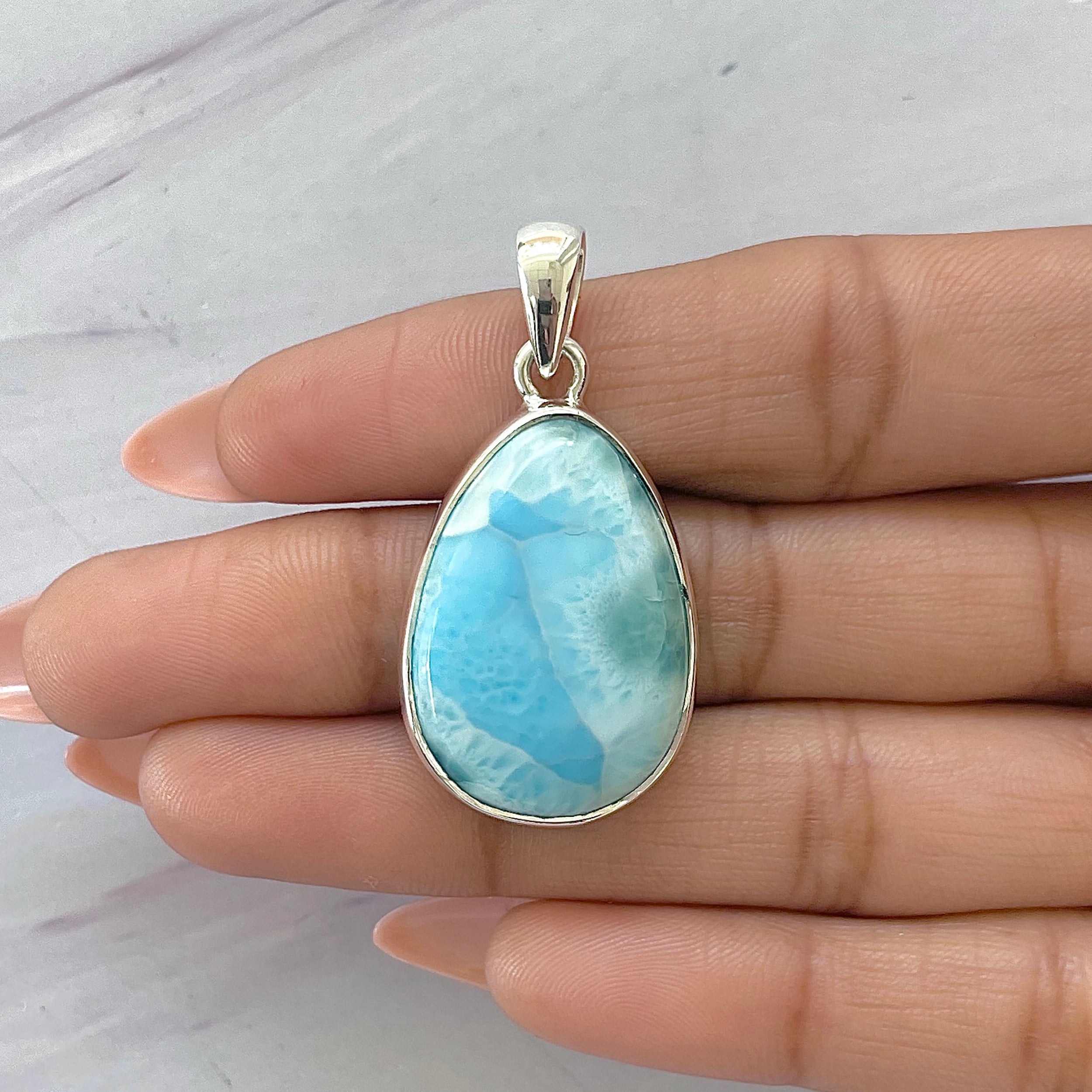 Larimar Pendant-(LAR-P-1609.)