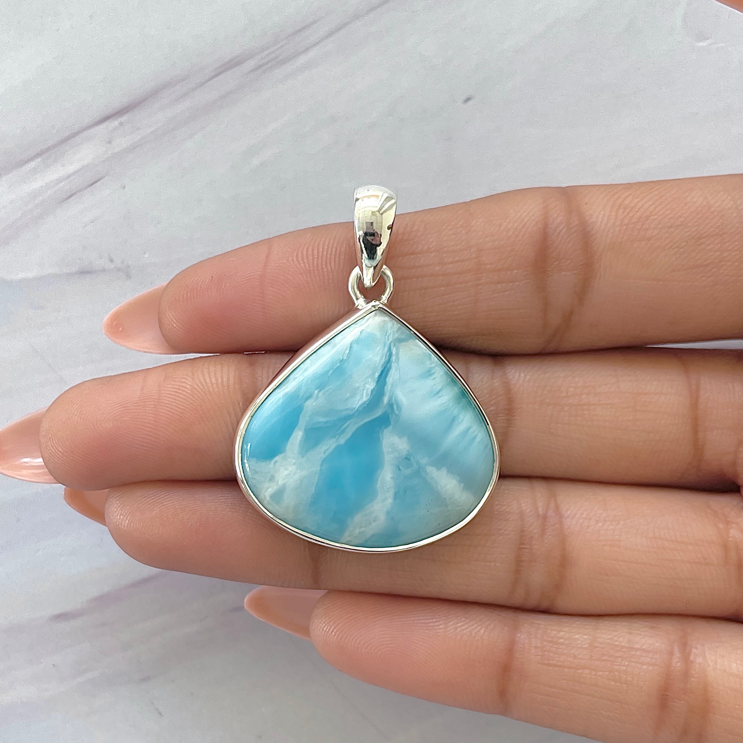 Larimar Pendant-(LAR-P-1611.)
