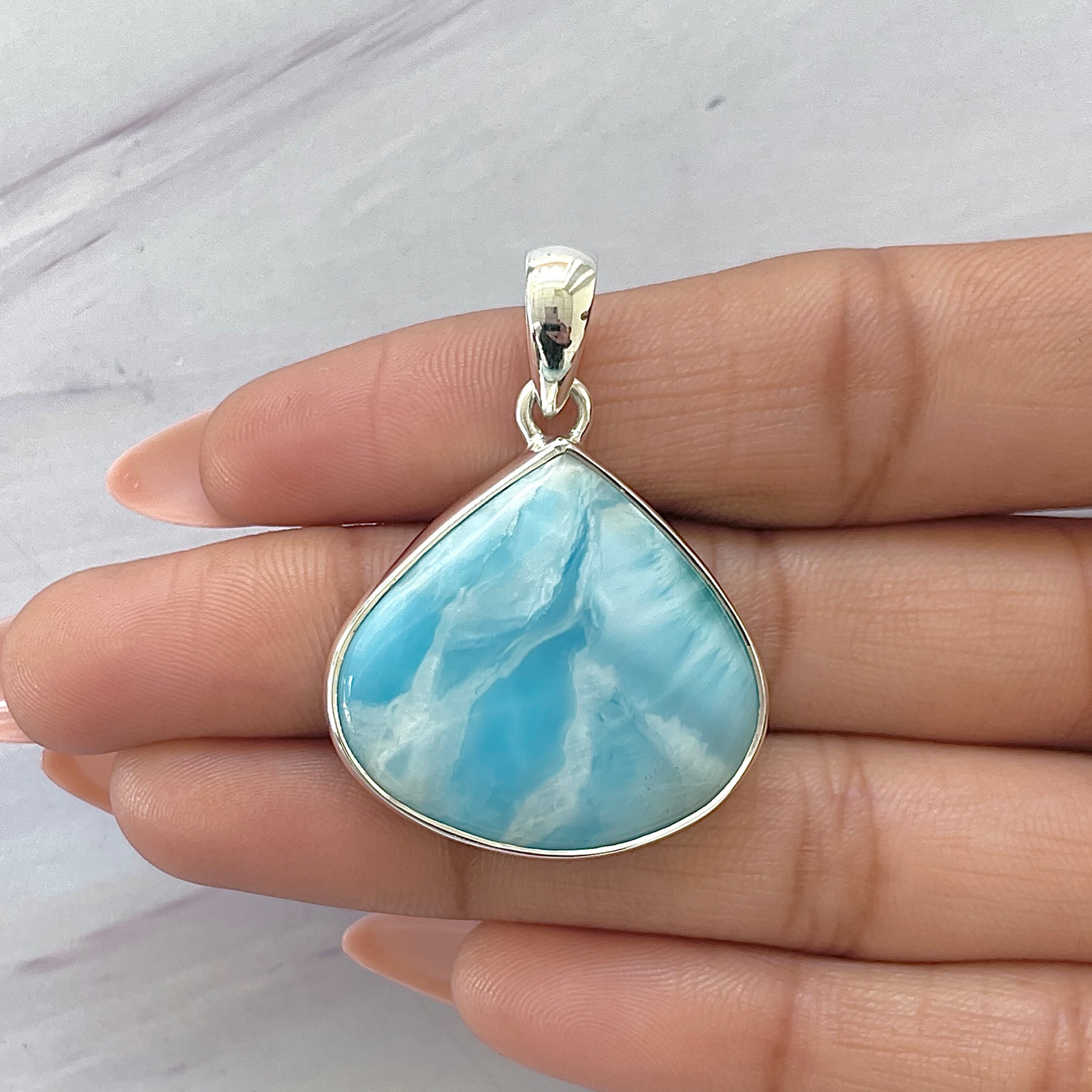 Larimar Pendant-(LAR-P-1611.)